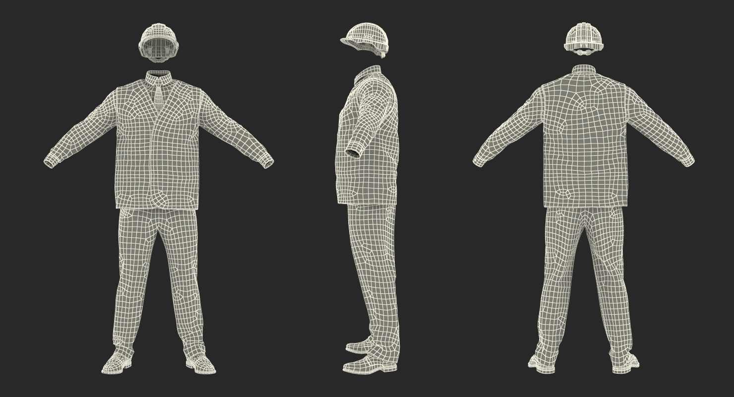 3D model Construction Architect Uniform