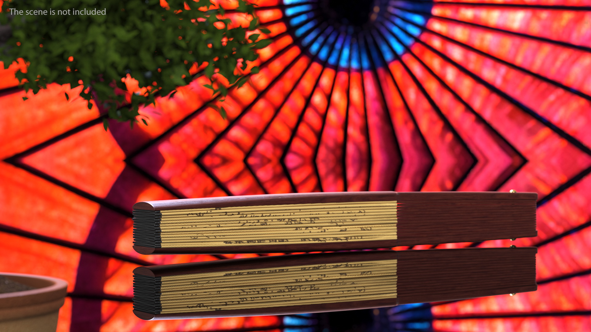 3D model Traditional Chinese Fan Folded