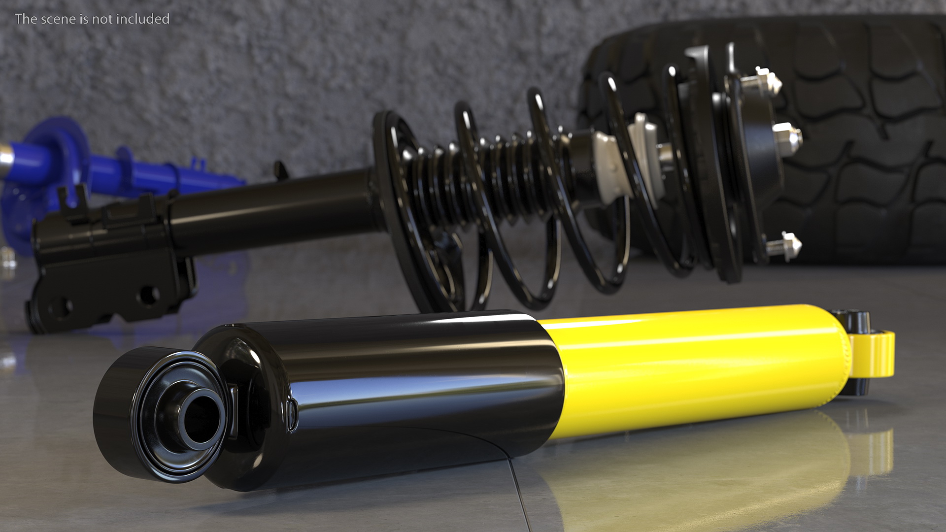 3D Car Shock Absorber model