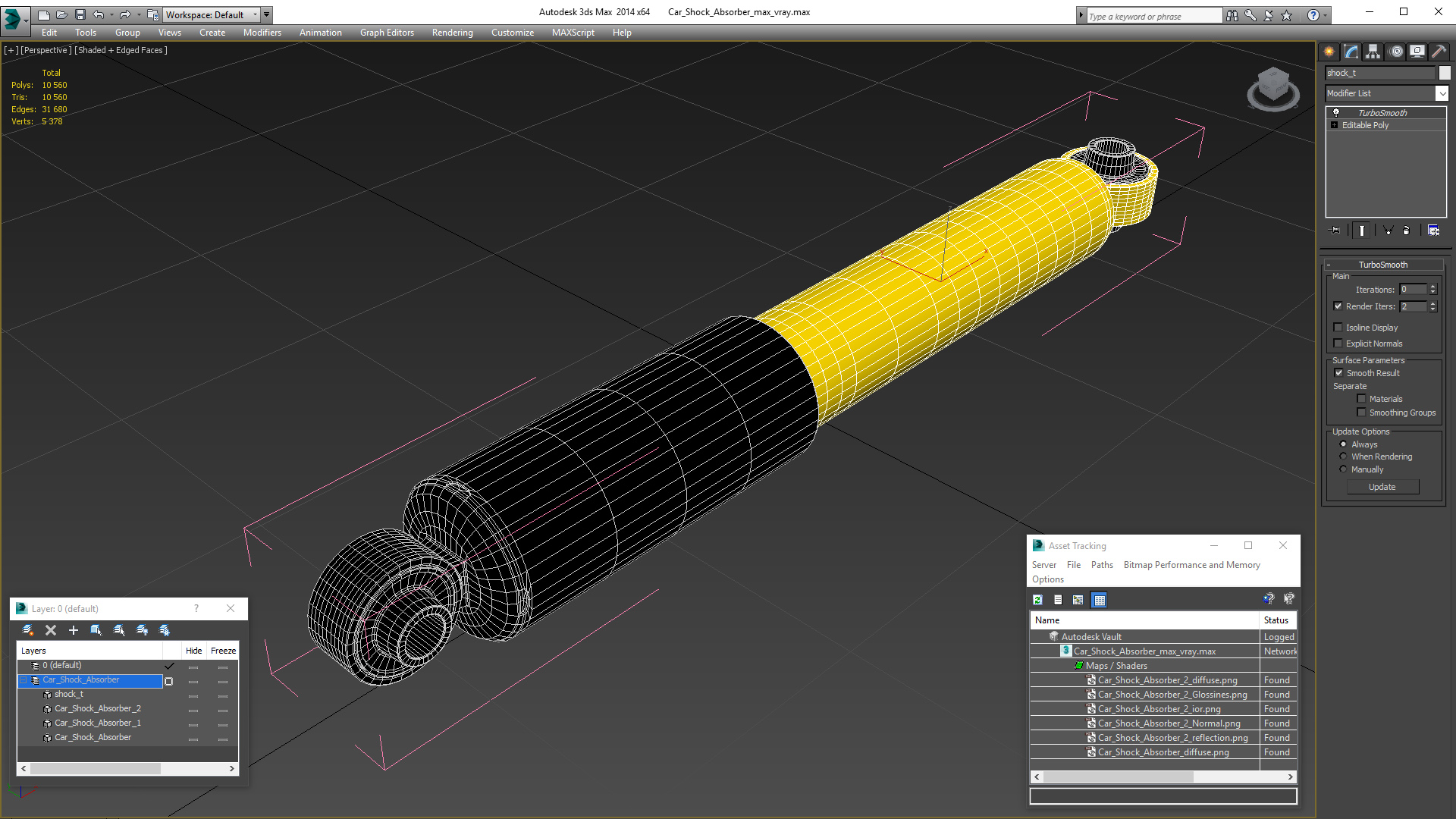 3D Car Shock Absorber model