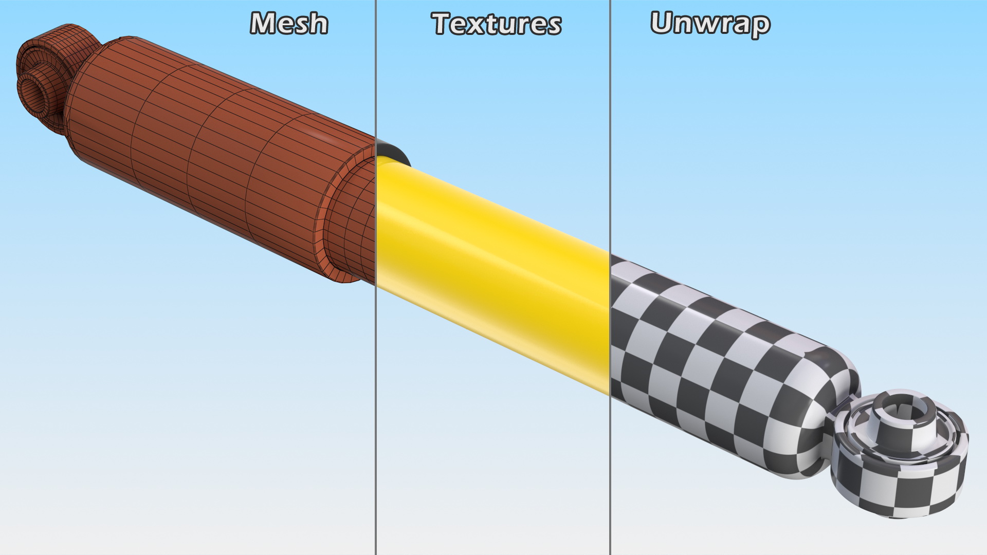 3D Car Shock Absorber model