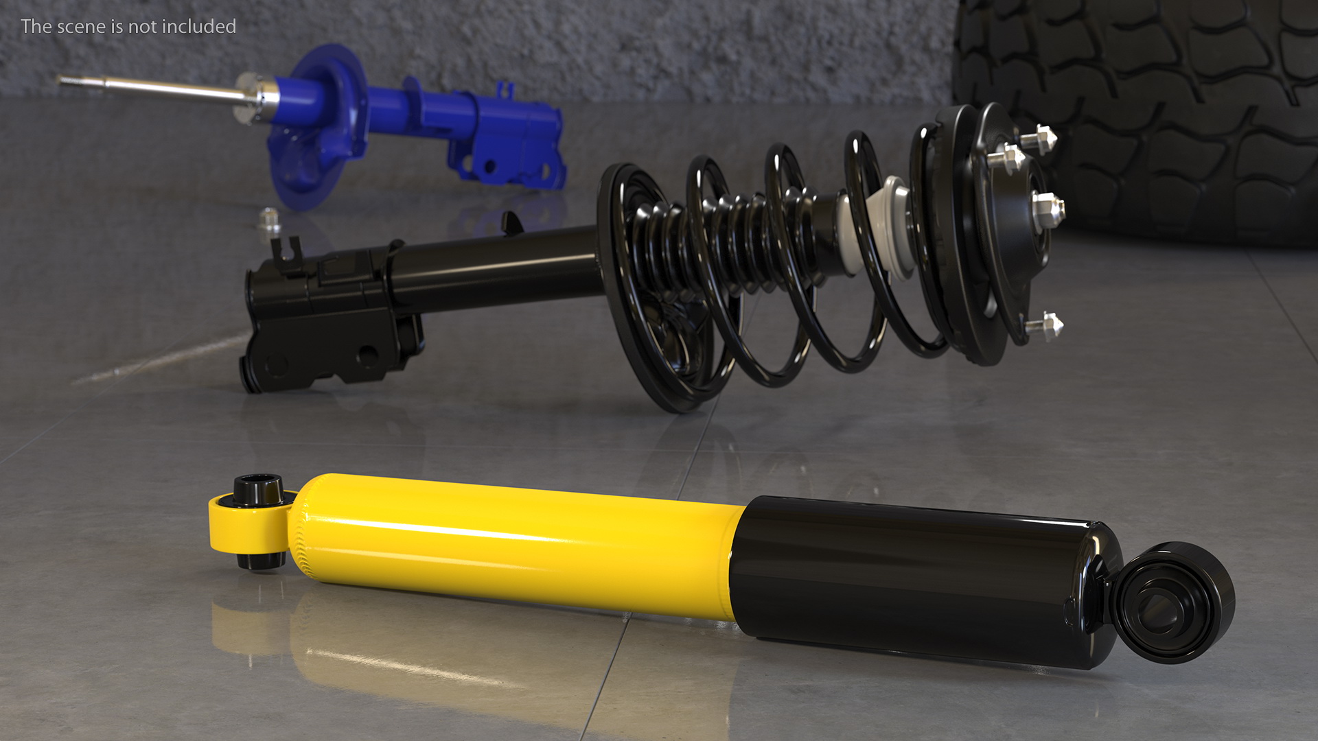 3D Car Shock Absorber model