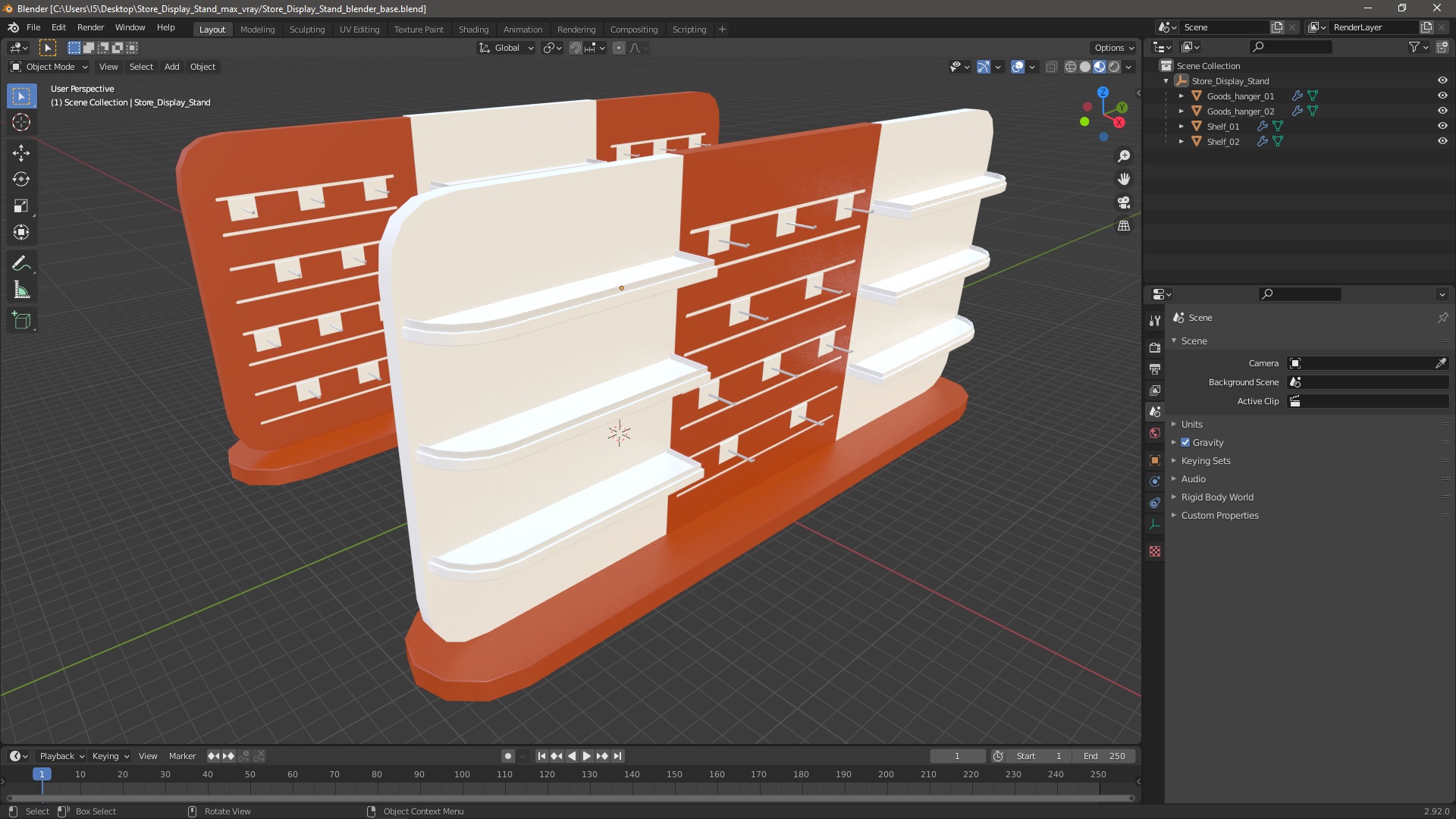 Store Display Stand 3D model