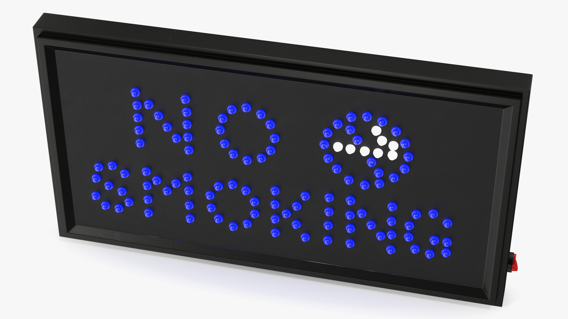 3D No Smoking LED Neon Blue Light Sign ON model
