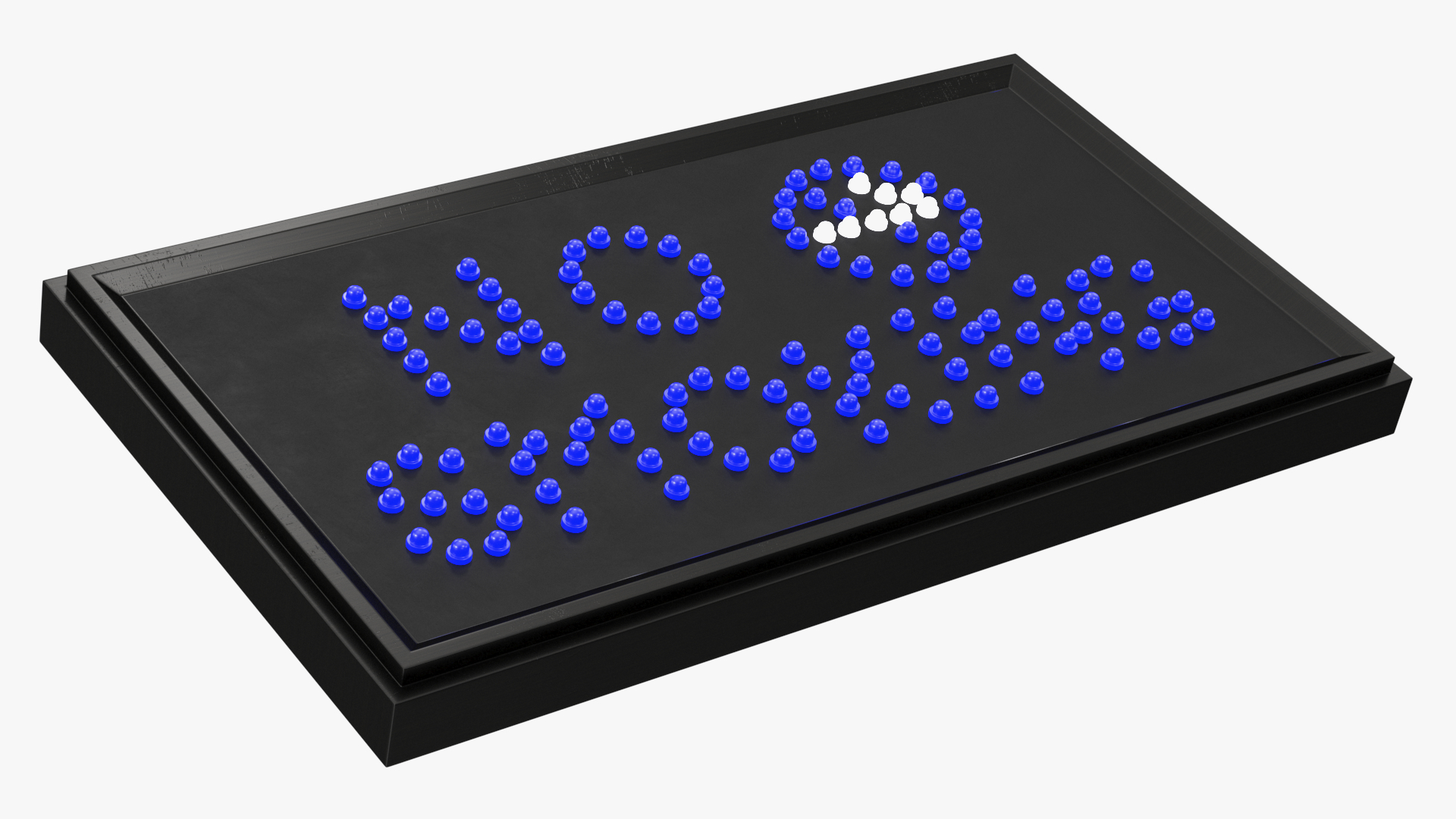 3D No Smoking LED Neon Blue Light Sign ON model