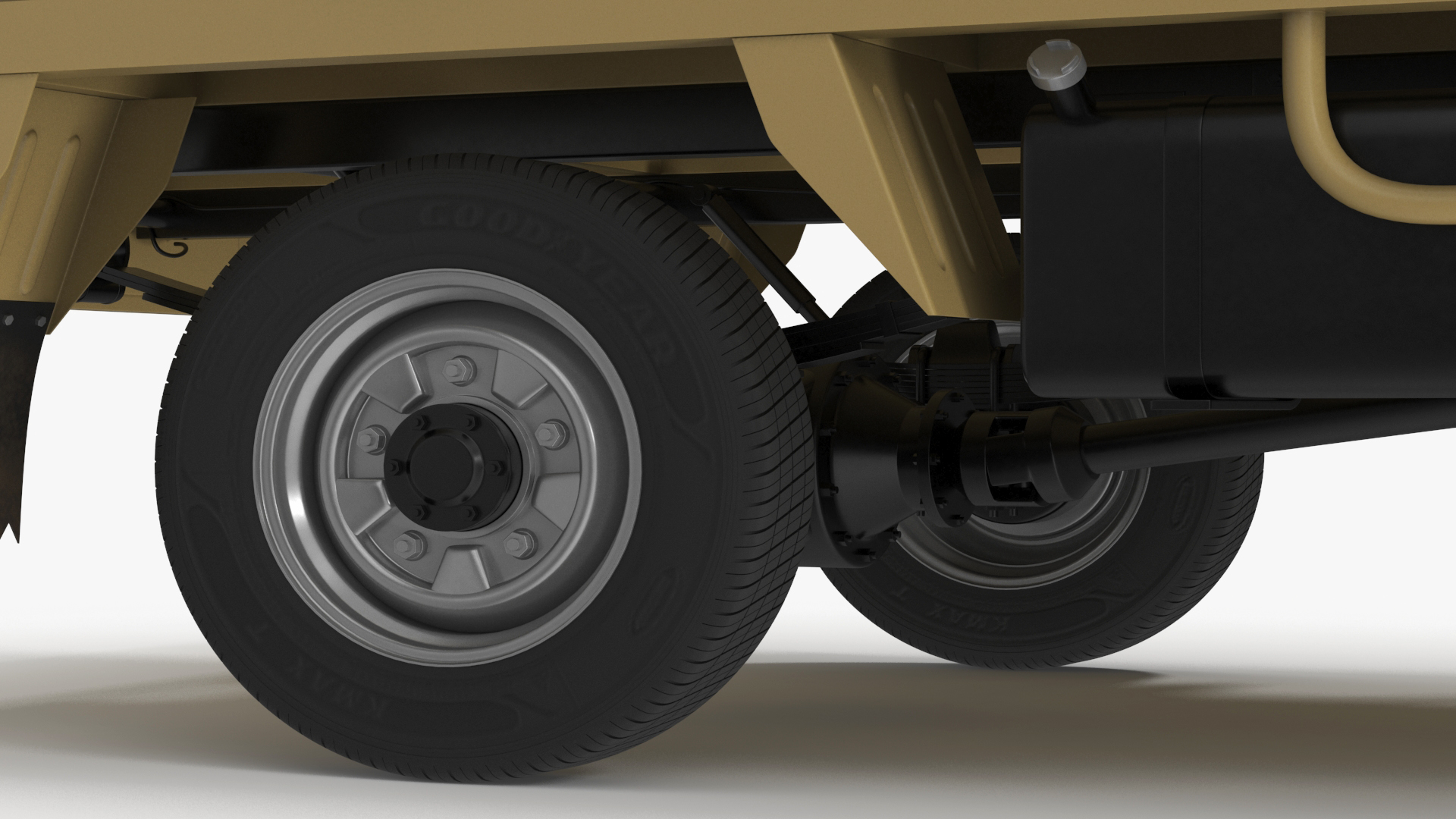 3D Delivery Trike with Close Body Beige
