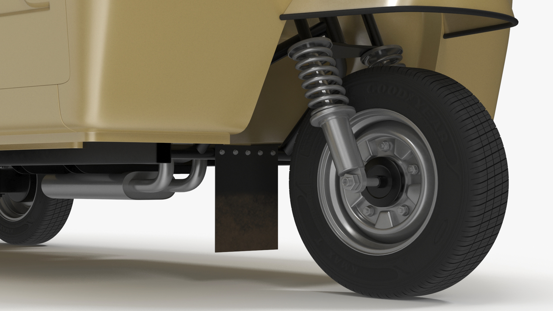 3D Delivery Trike with Close Body Beige