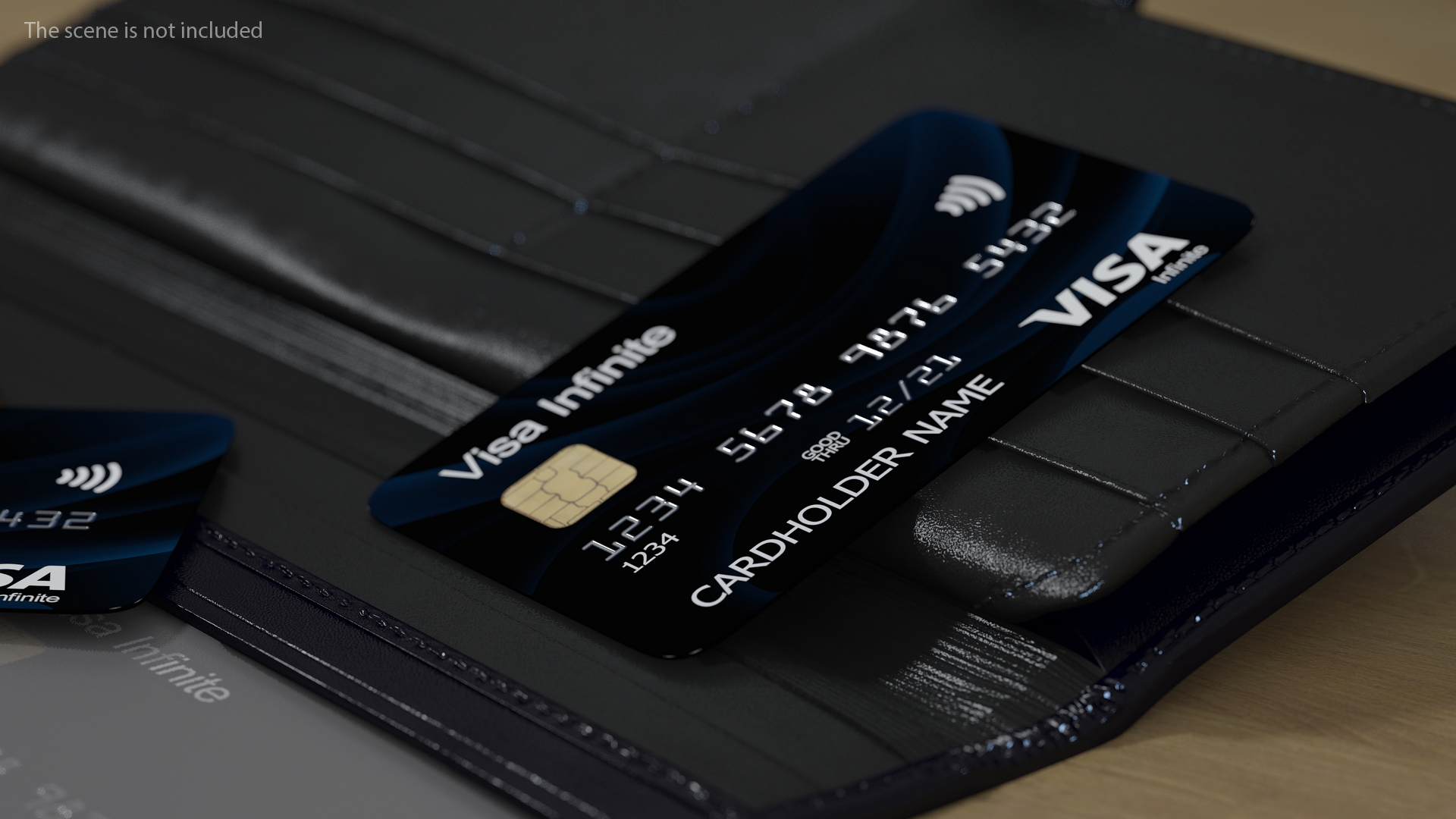 3D model Visa Infinite Credit Card