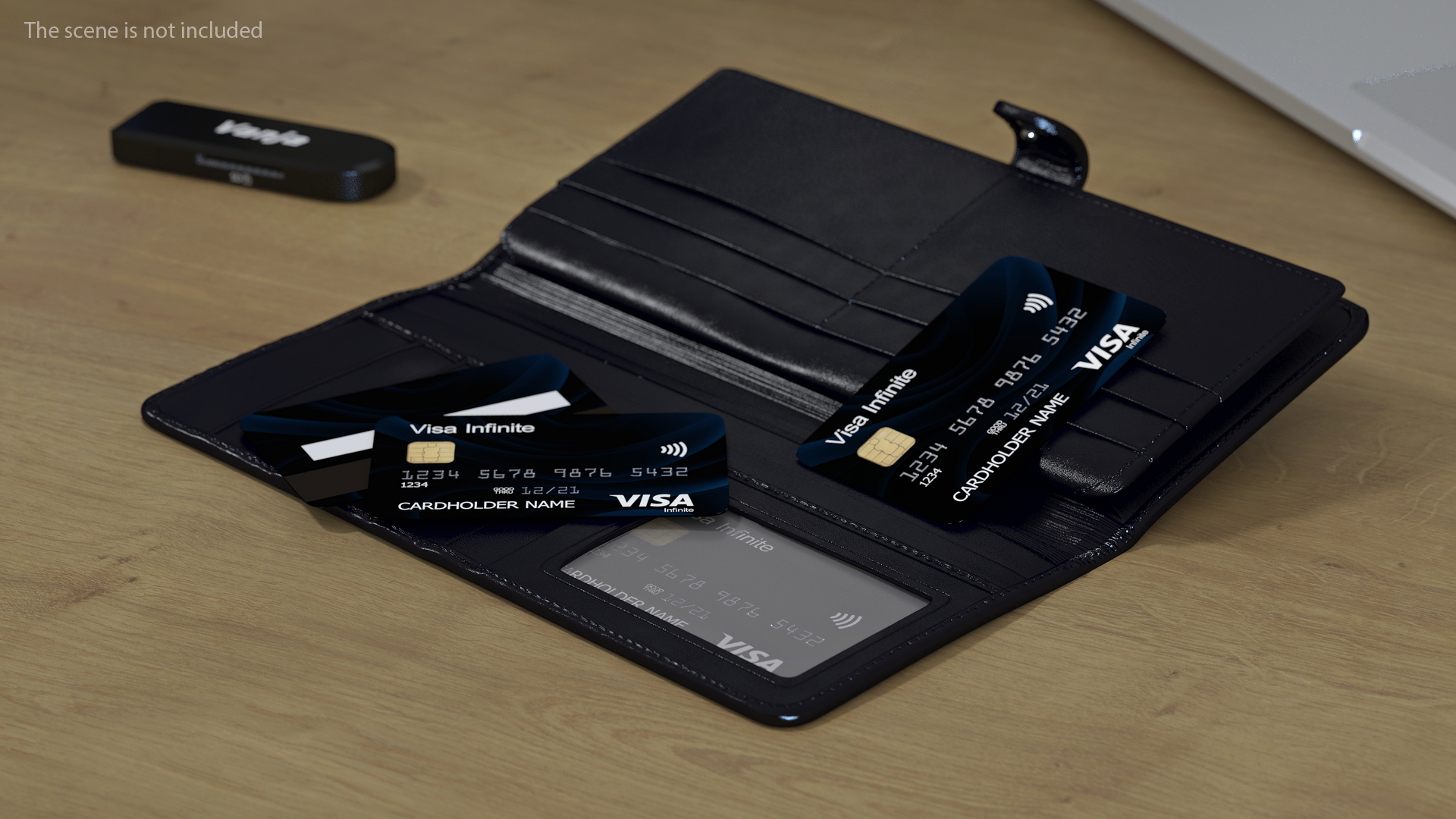 3D model Visa Infinite Credit Card