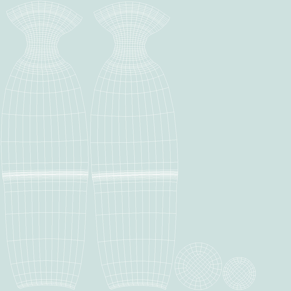 3D Clear Glass Flower Vase model