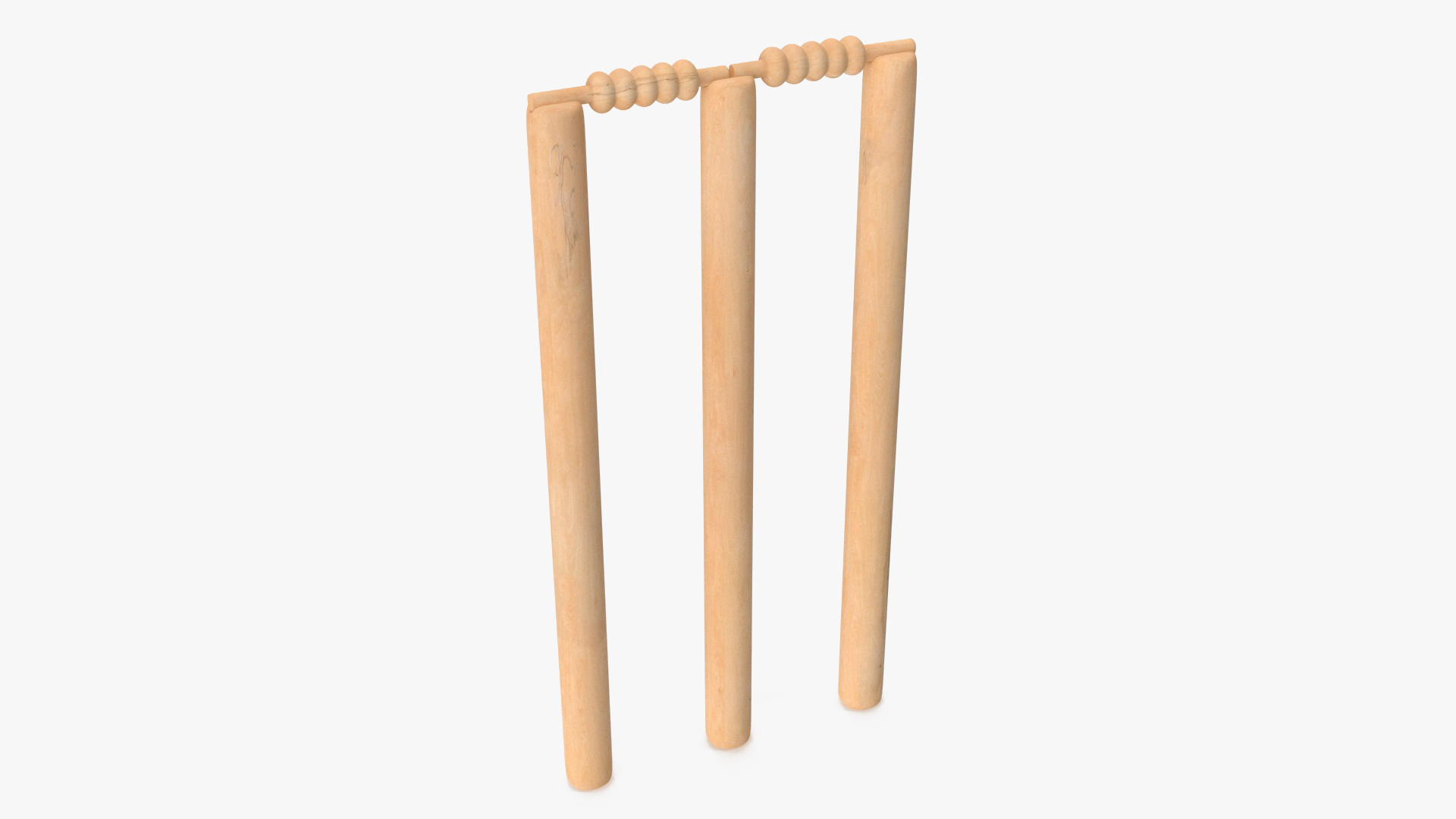 3D Wooden Cricket Stumps