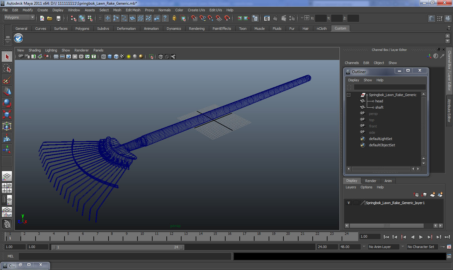 Springbok Lawn Rake Generic 3D