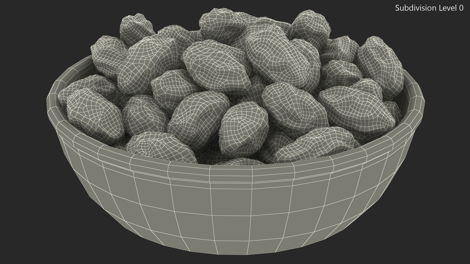 Full Bowl of Brown Sultanas 3D