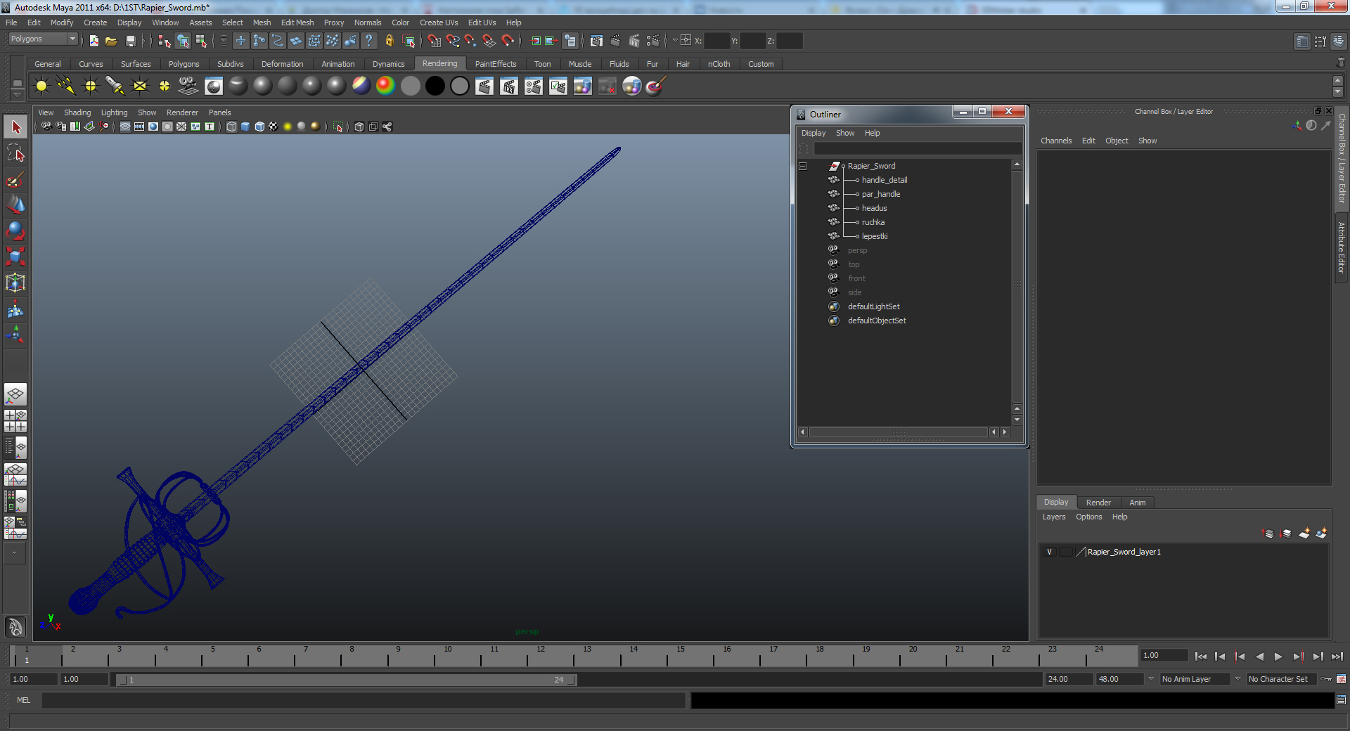 Rapier Sword 3D