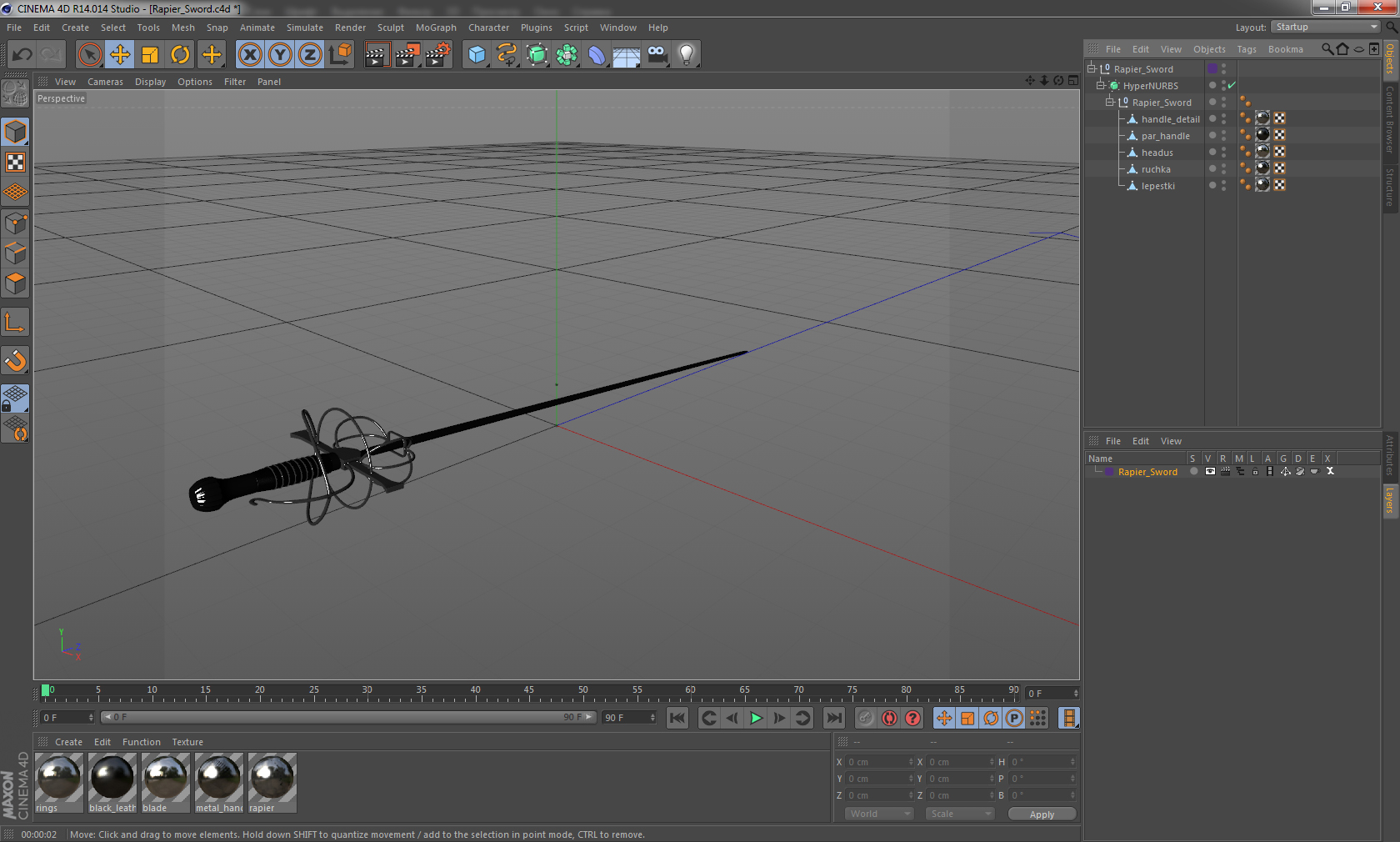 Rapier Sword 3D