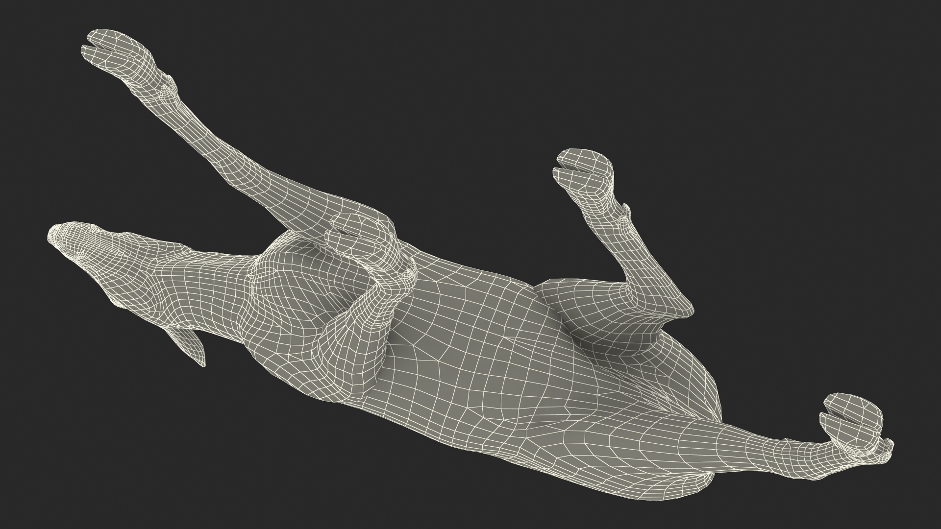 Saola Walking Pose Fur 3D