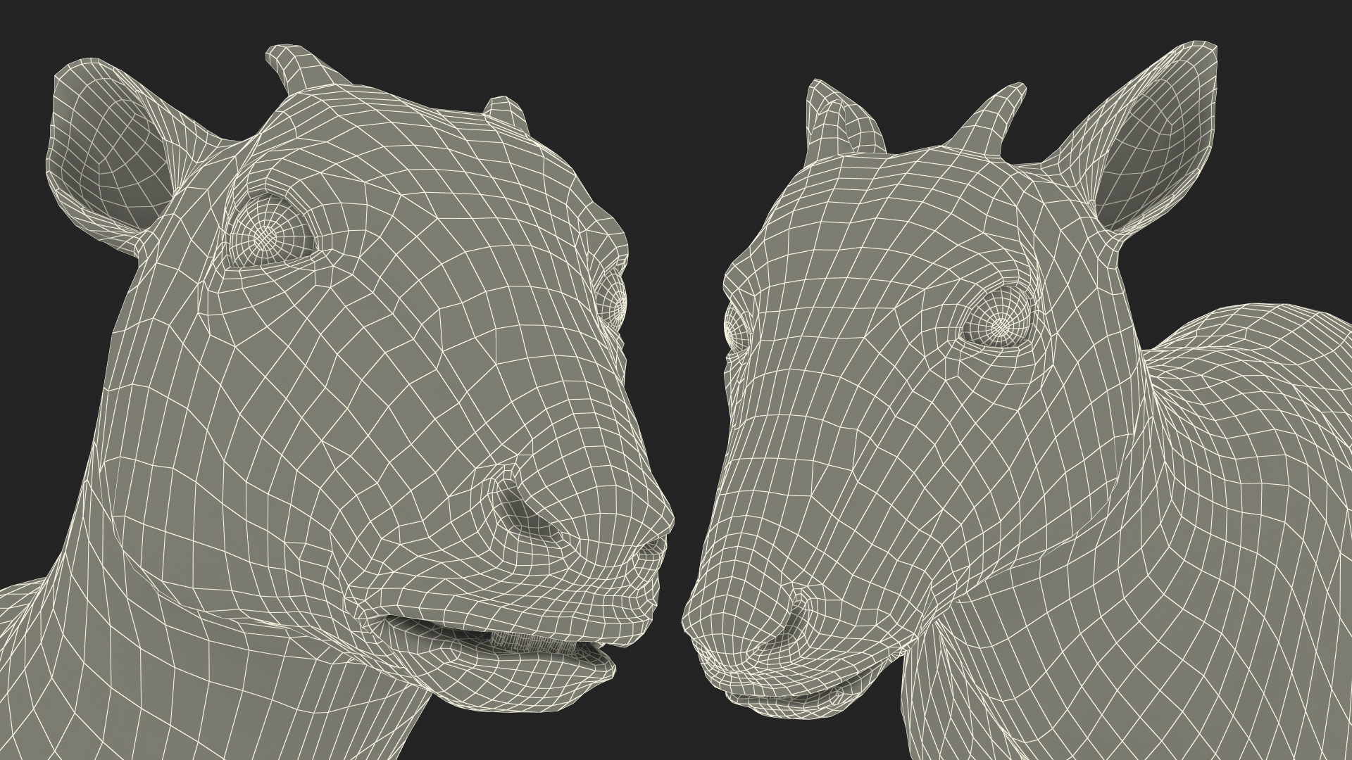 Saola Walking Pose Fur 3D