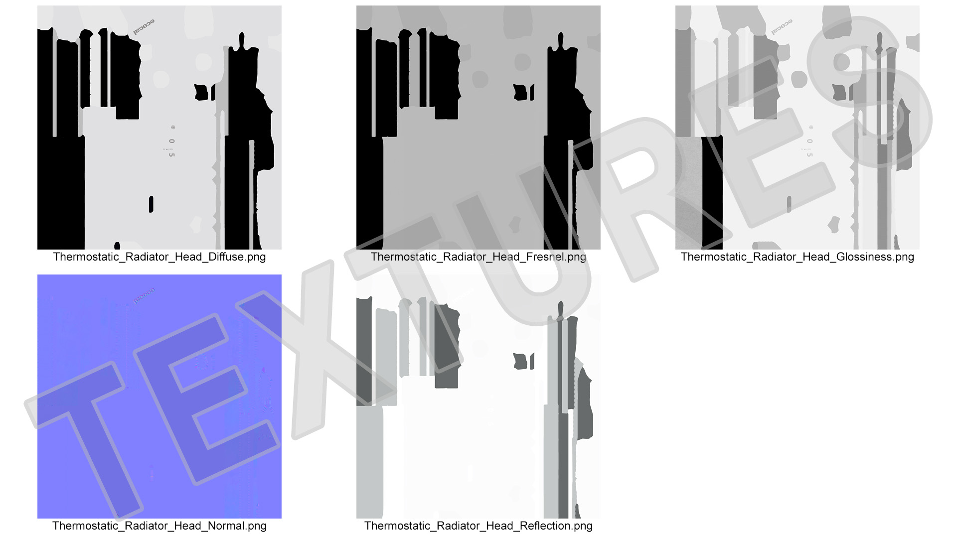 3D Thermostatic Radiator Head Ecocal model