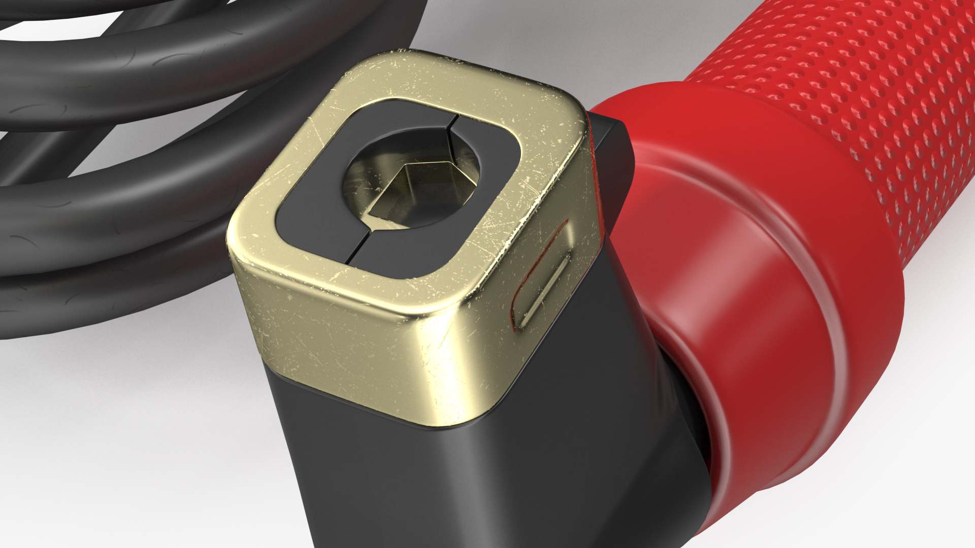 Reboot Heavy Duty Twist Type Welding Electrode Holder with Cable 3D model