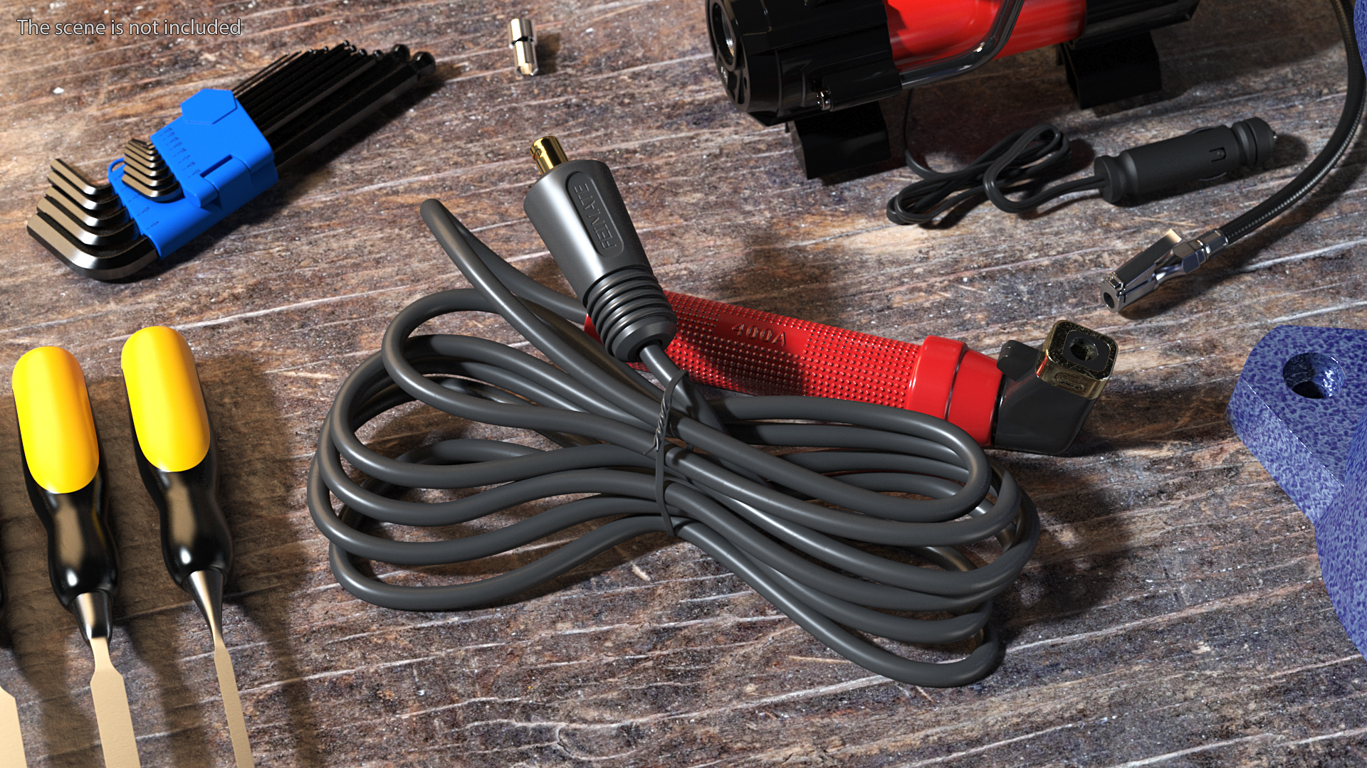 Reboot Heavy Duty Twist Type Welding Electrode Holder with Cable 3D model