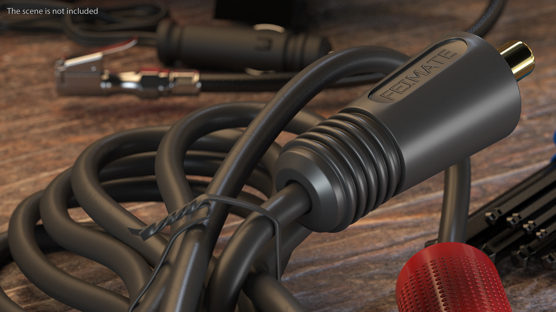 Reboot Heavy Duty Twist Type Welding Electrode Holder with Cable 3D model