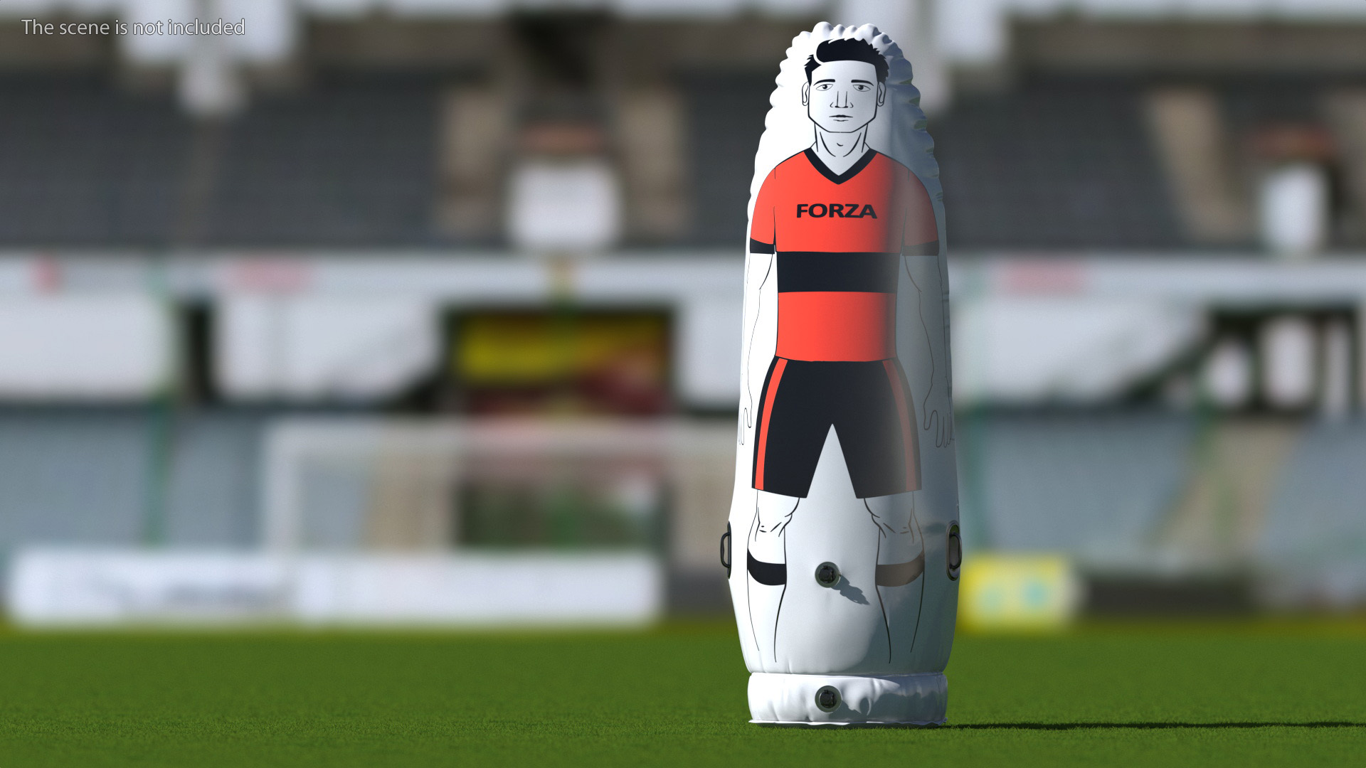 Soccer Training Mannequin Junior Red T-shirt 3D model