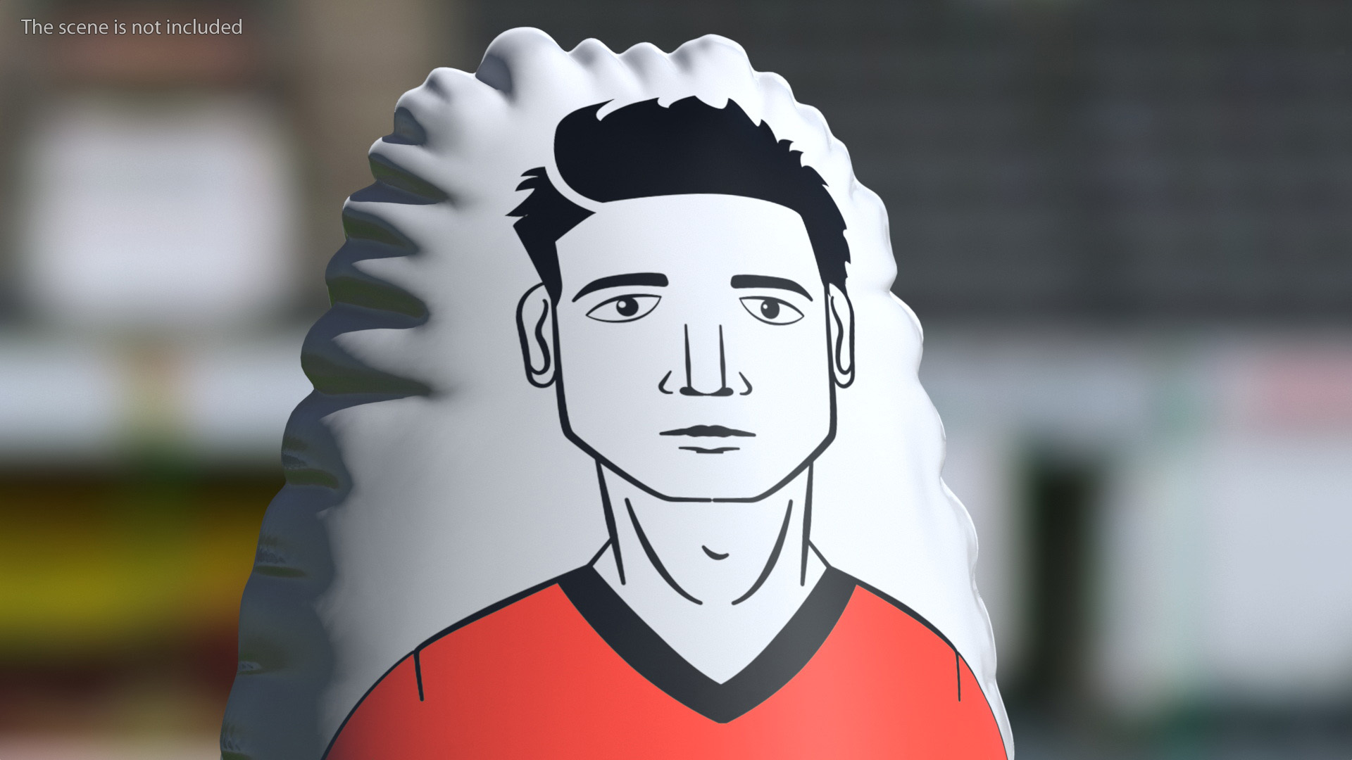 Soccer Training Mannequin Junior Red T-shirt 3D model