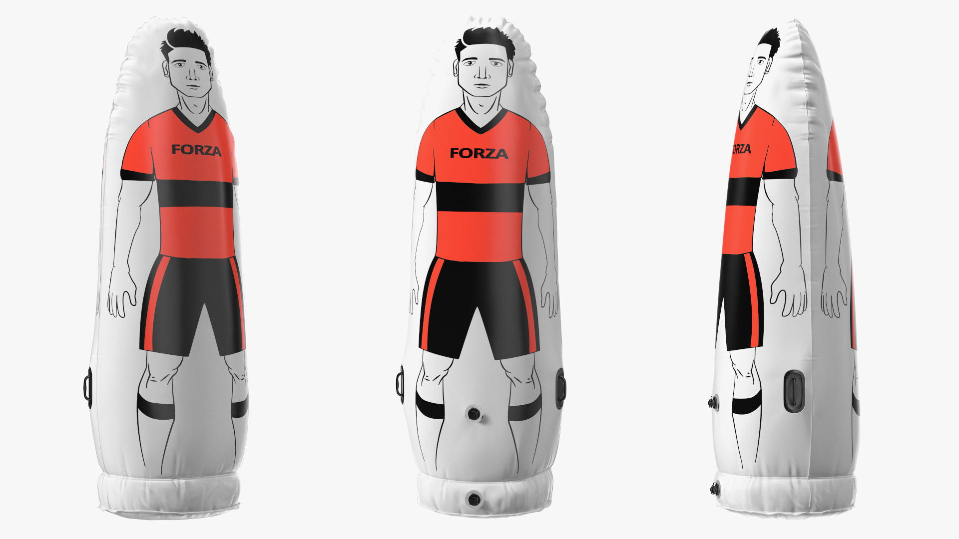 Soccer Training Mannequin Junior Red T-shirt 3D model