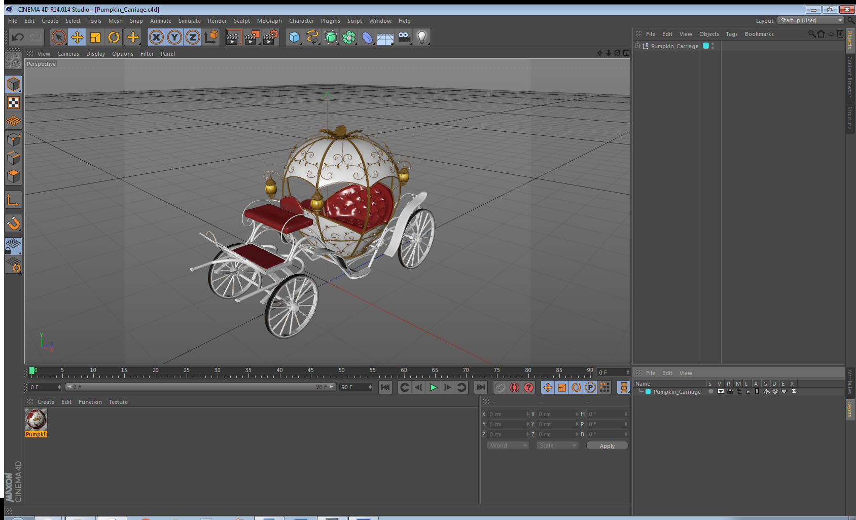 3D Pumpkin Carriage