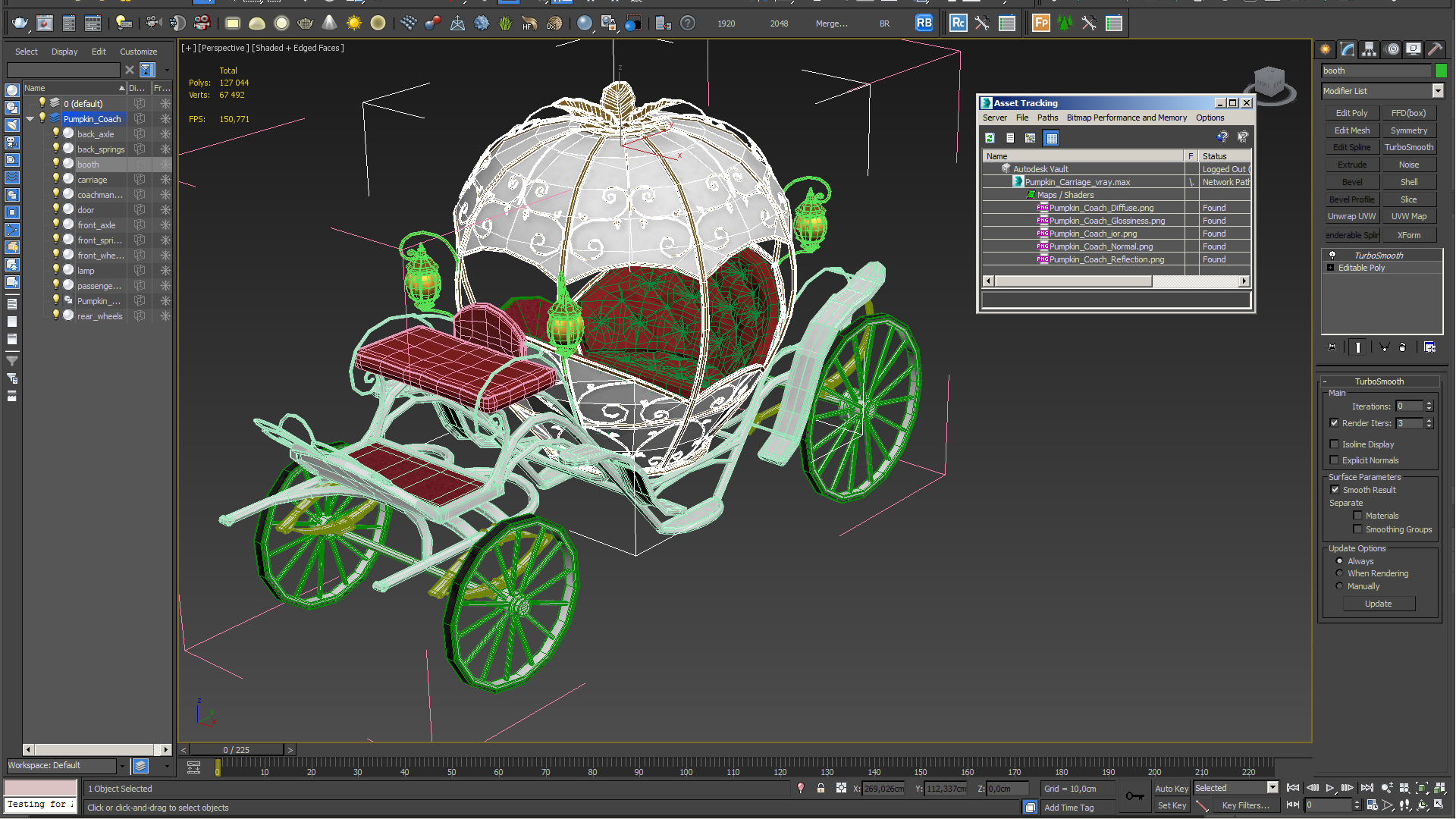 3D Pumpkin Carriage