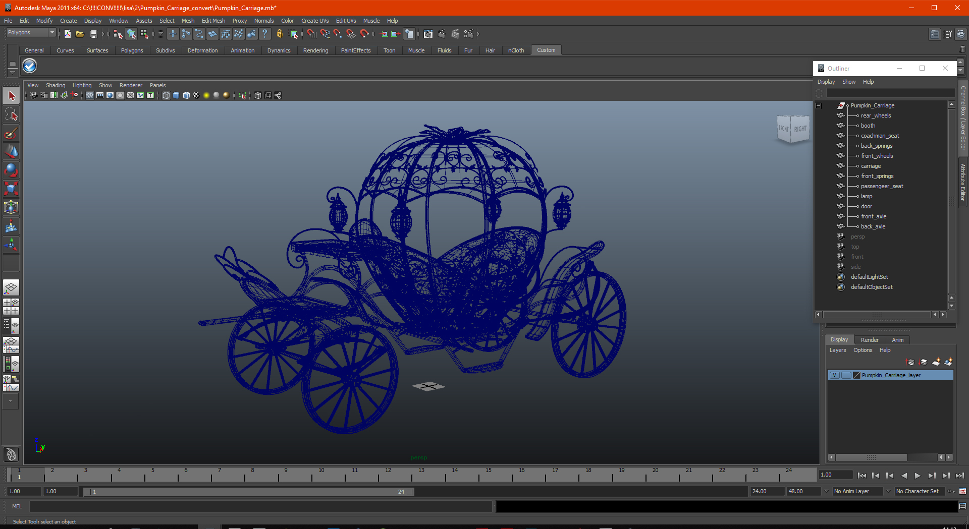3D Pumpkin Carriage