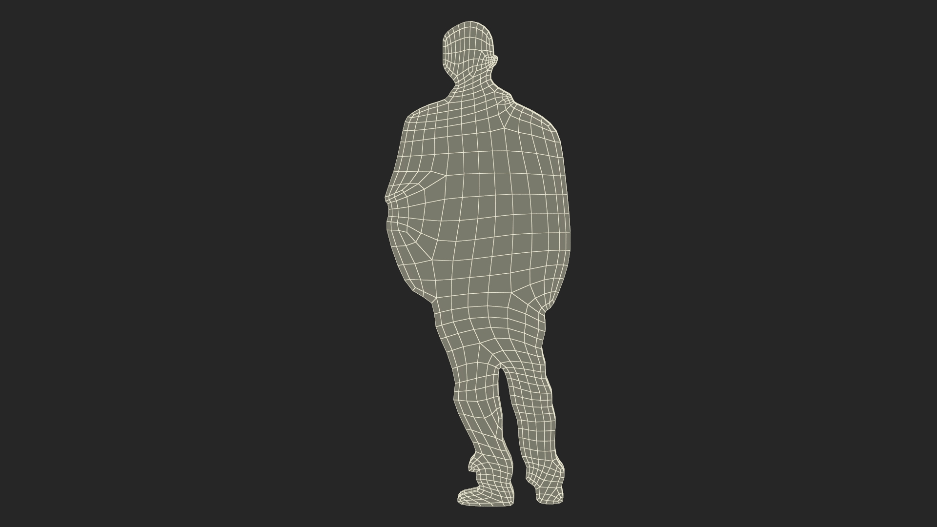 3D Standing Man Silhouette model