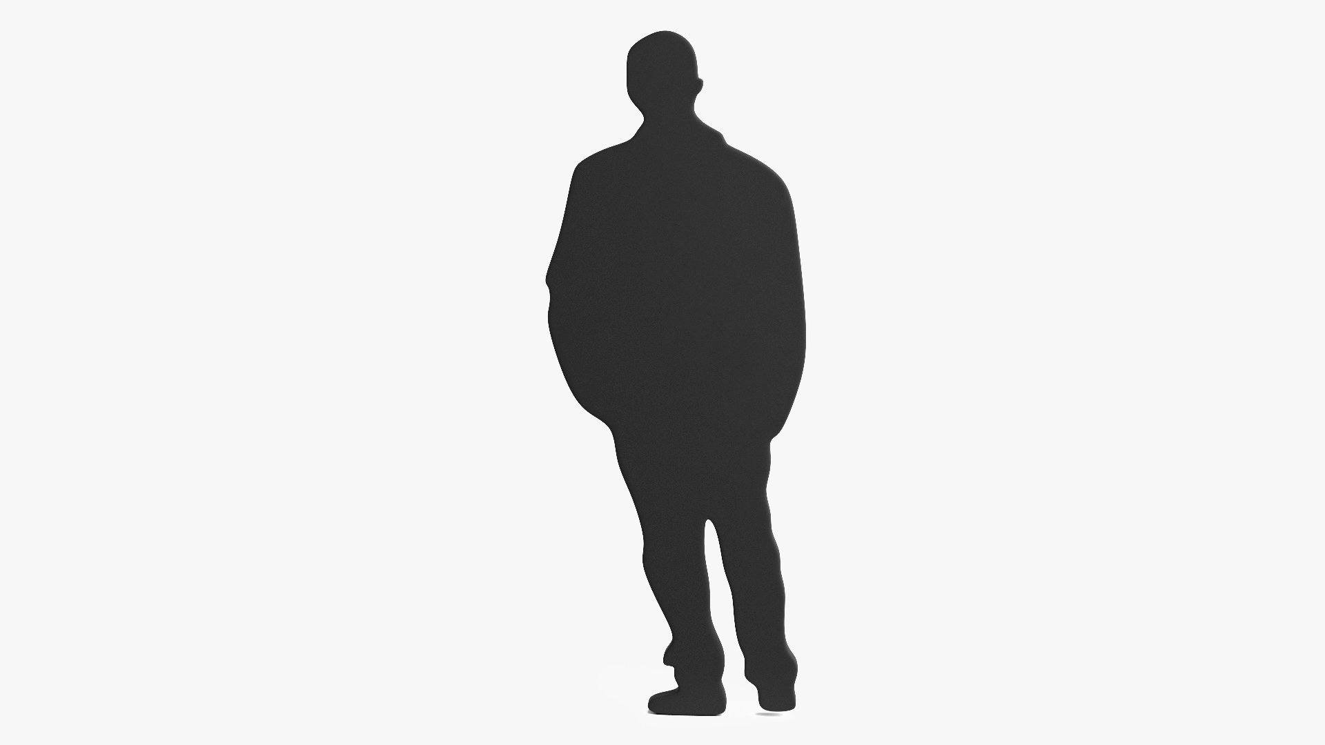 3D Standing Man Silhouette model