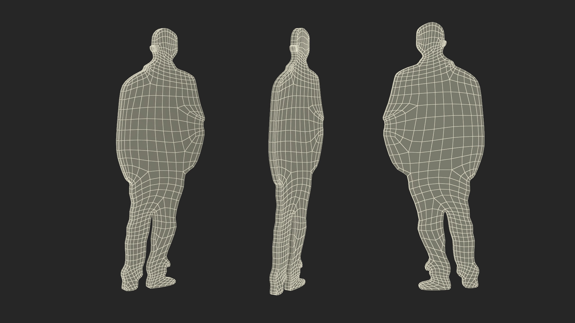 3D Standing Man Silhouette model
