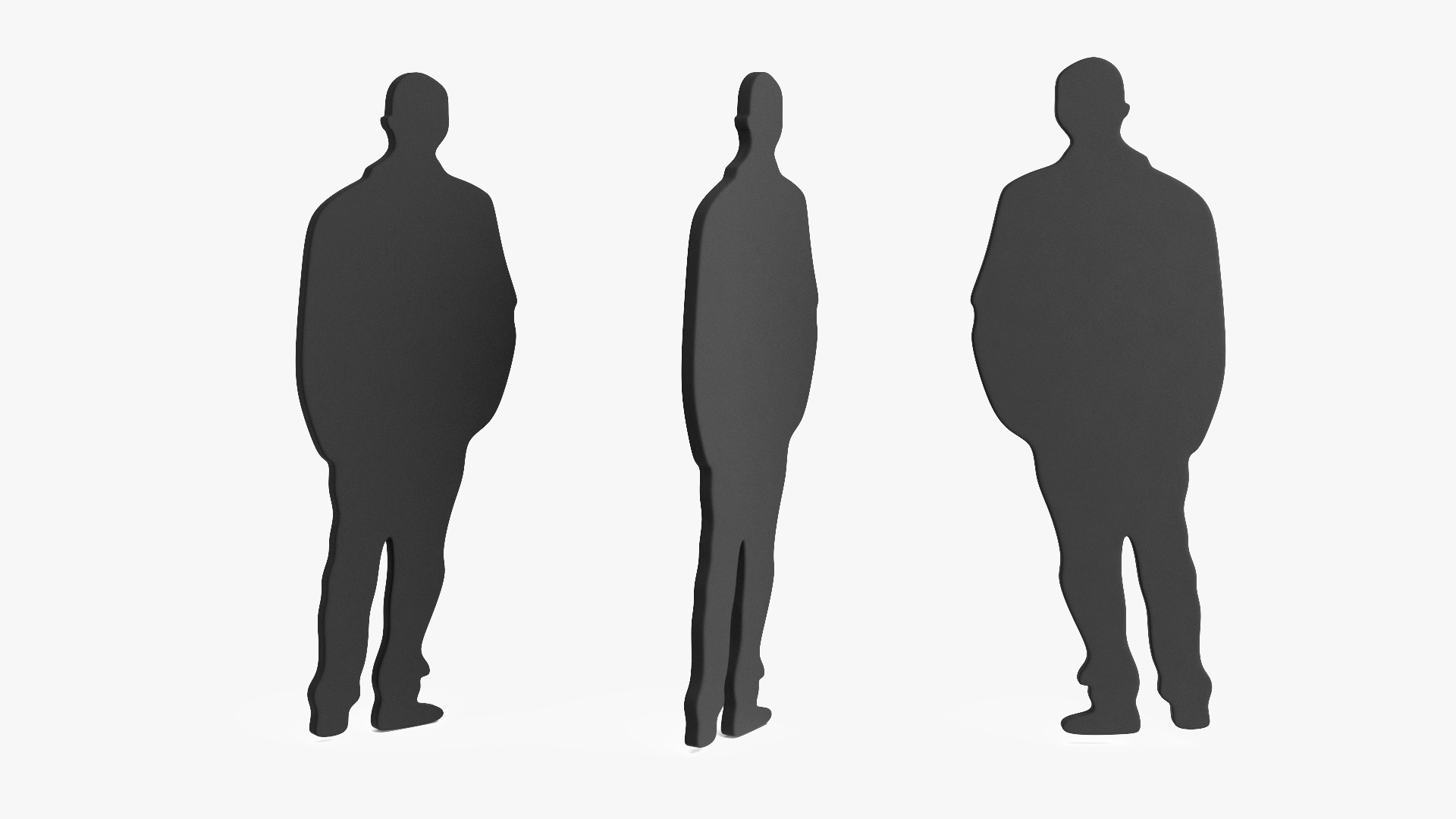 3D Standing Man Silhouette model