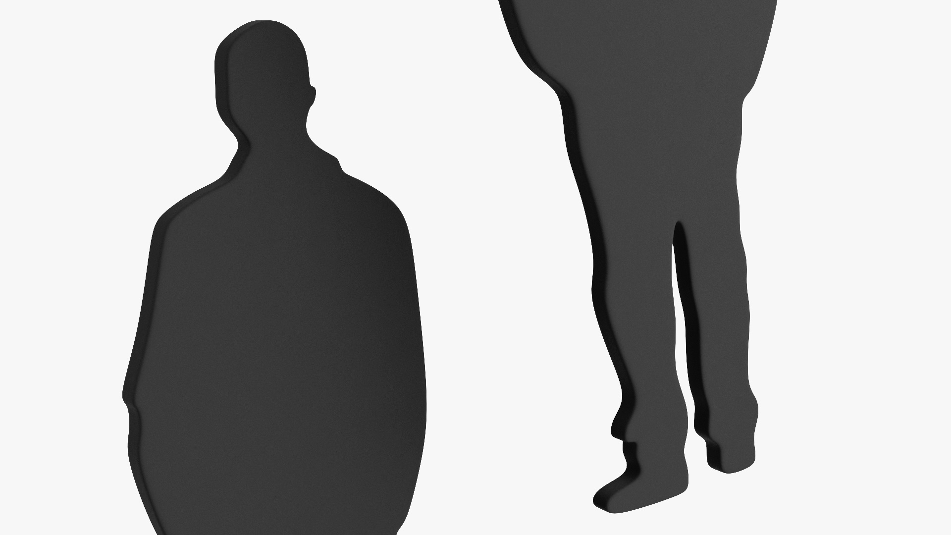3D Standing Man Silhouette model
