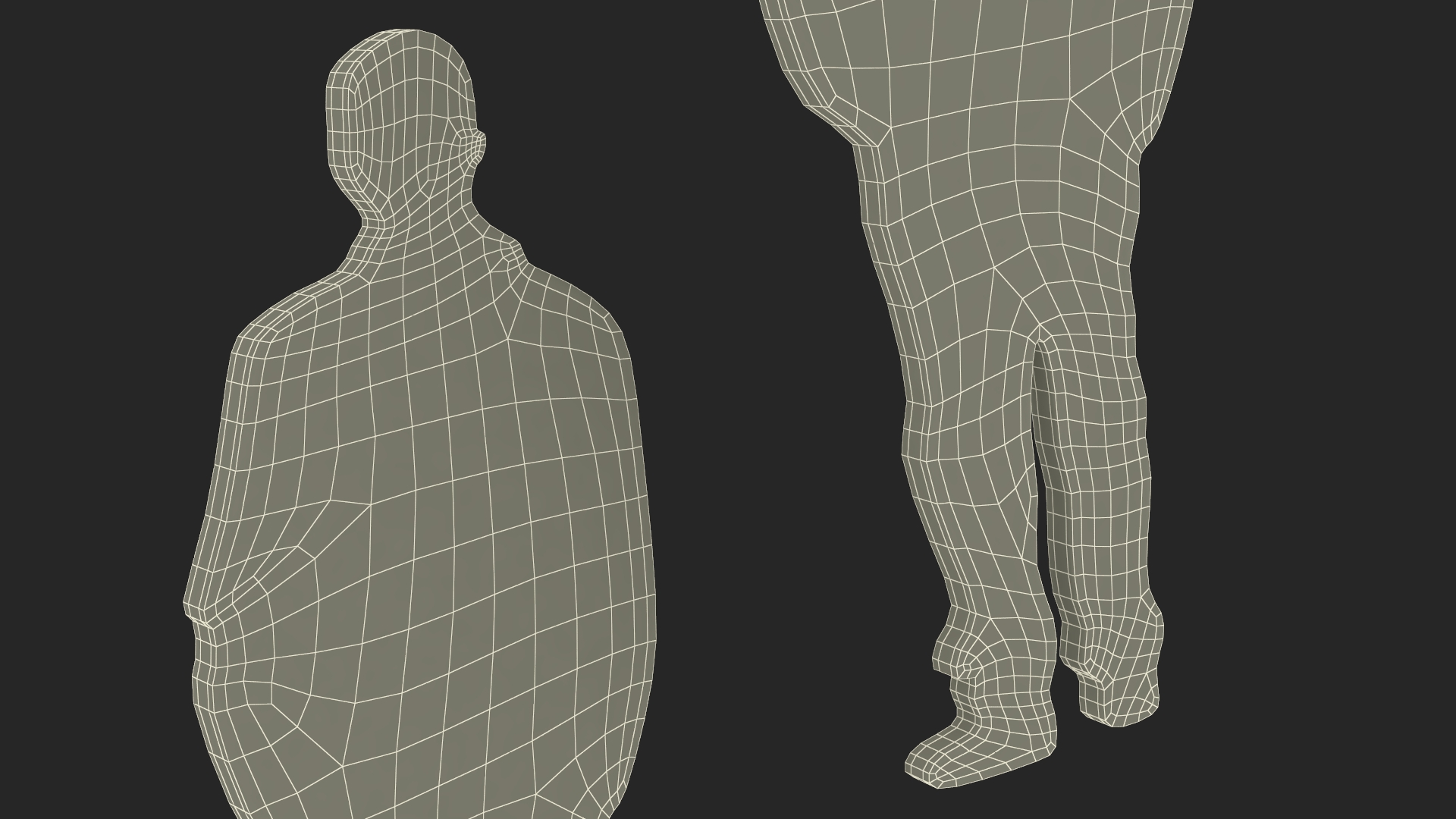 3D Standing Man Silhouette model