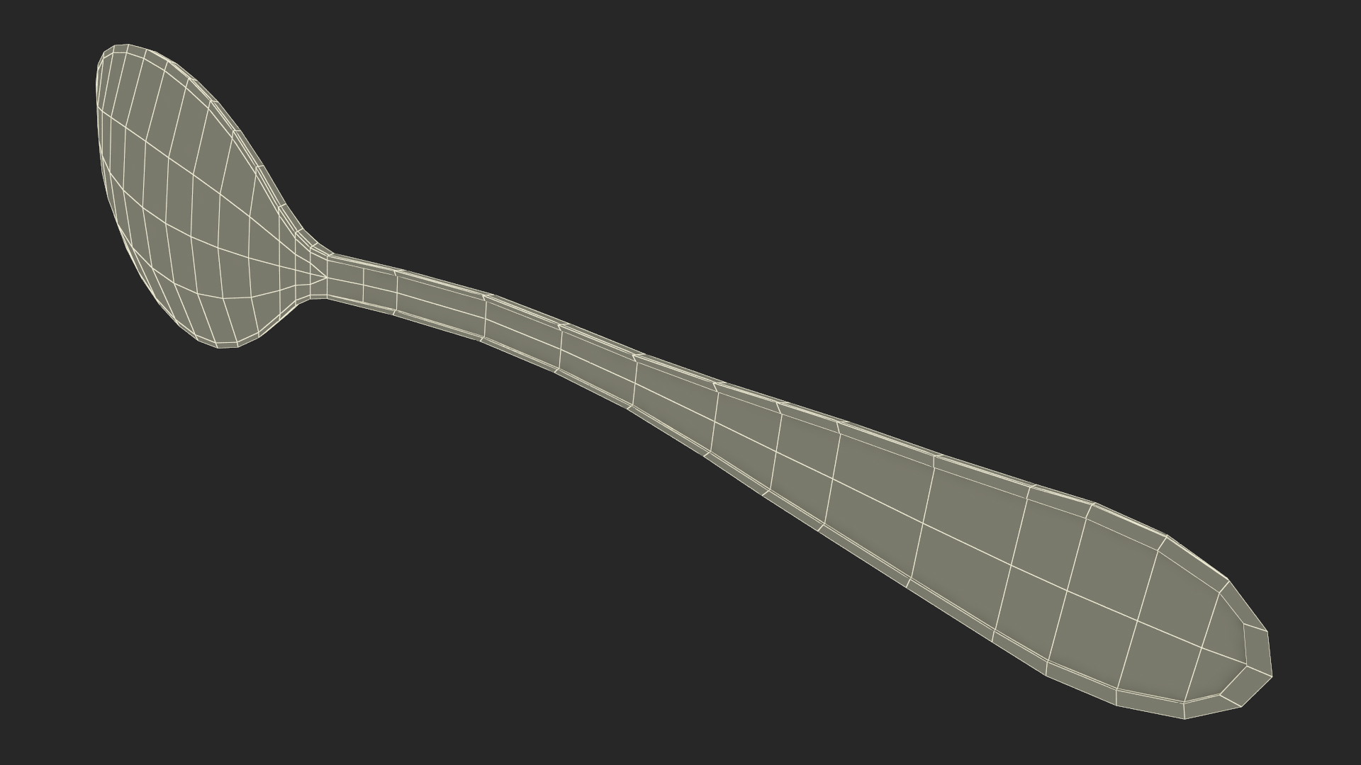 3D model Golden Dessert Spoon