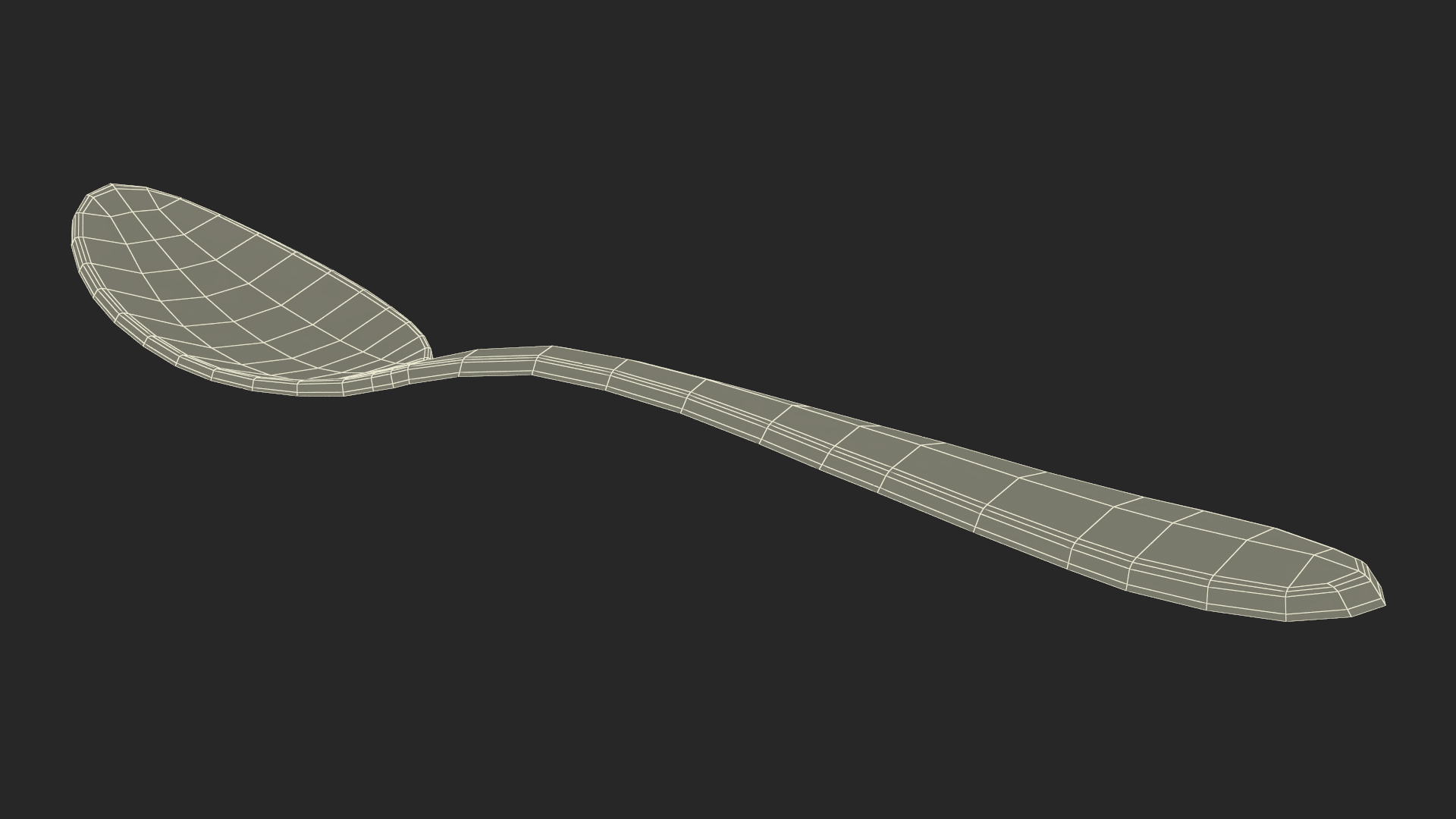 3D model Golden Dessert Spoon