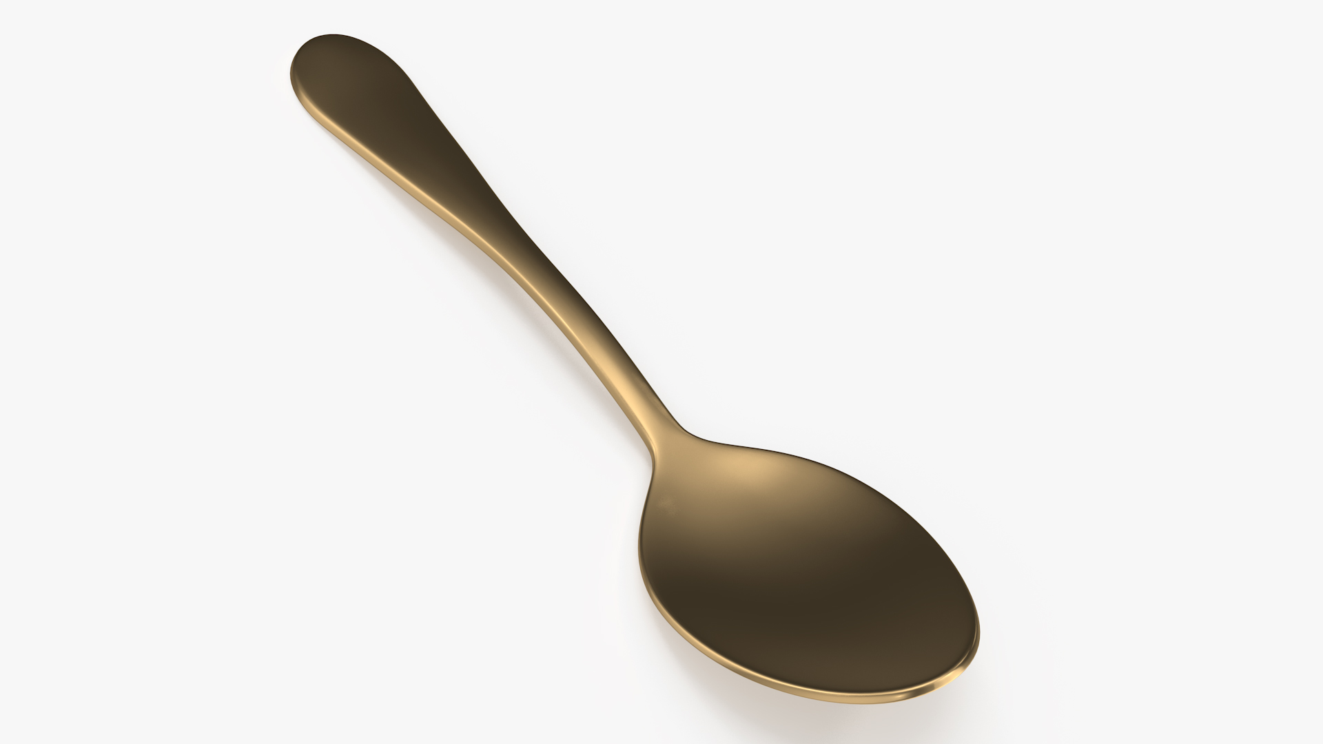 3D model Golden Dessert Spoon