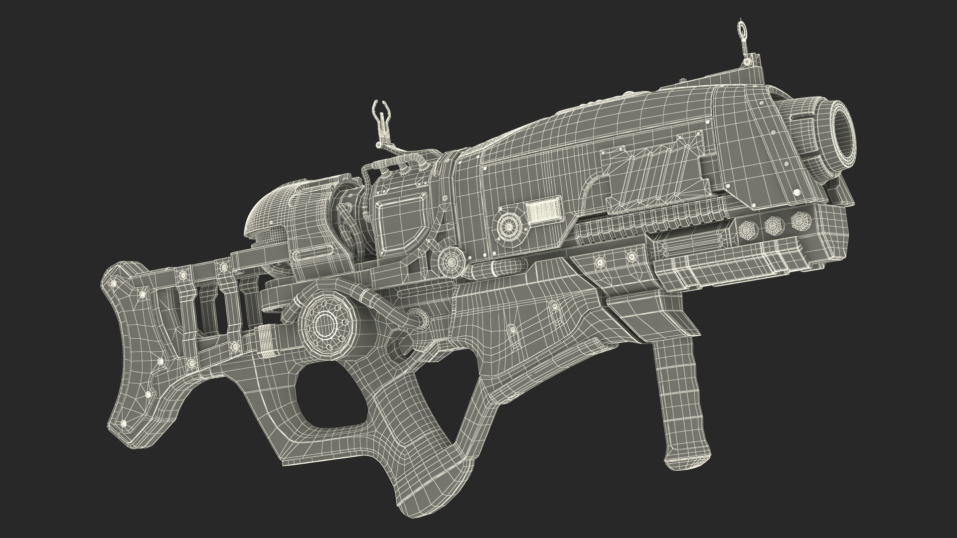 3D Sci-Fi Combat Robot Character with Weapon