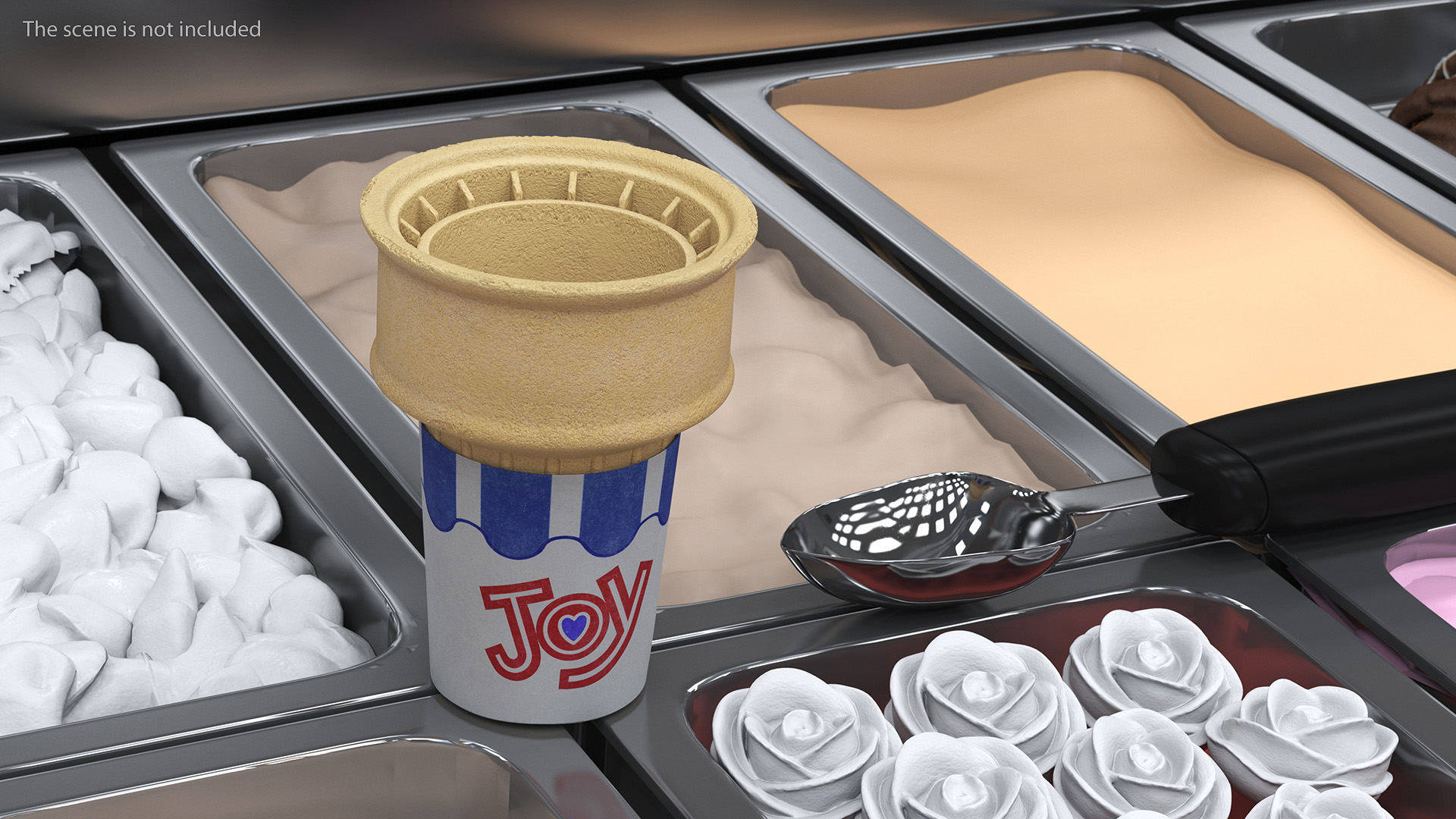 JOY 40 Flat Bottom Jacketed Cake Cone 3D