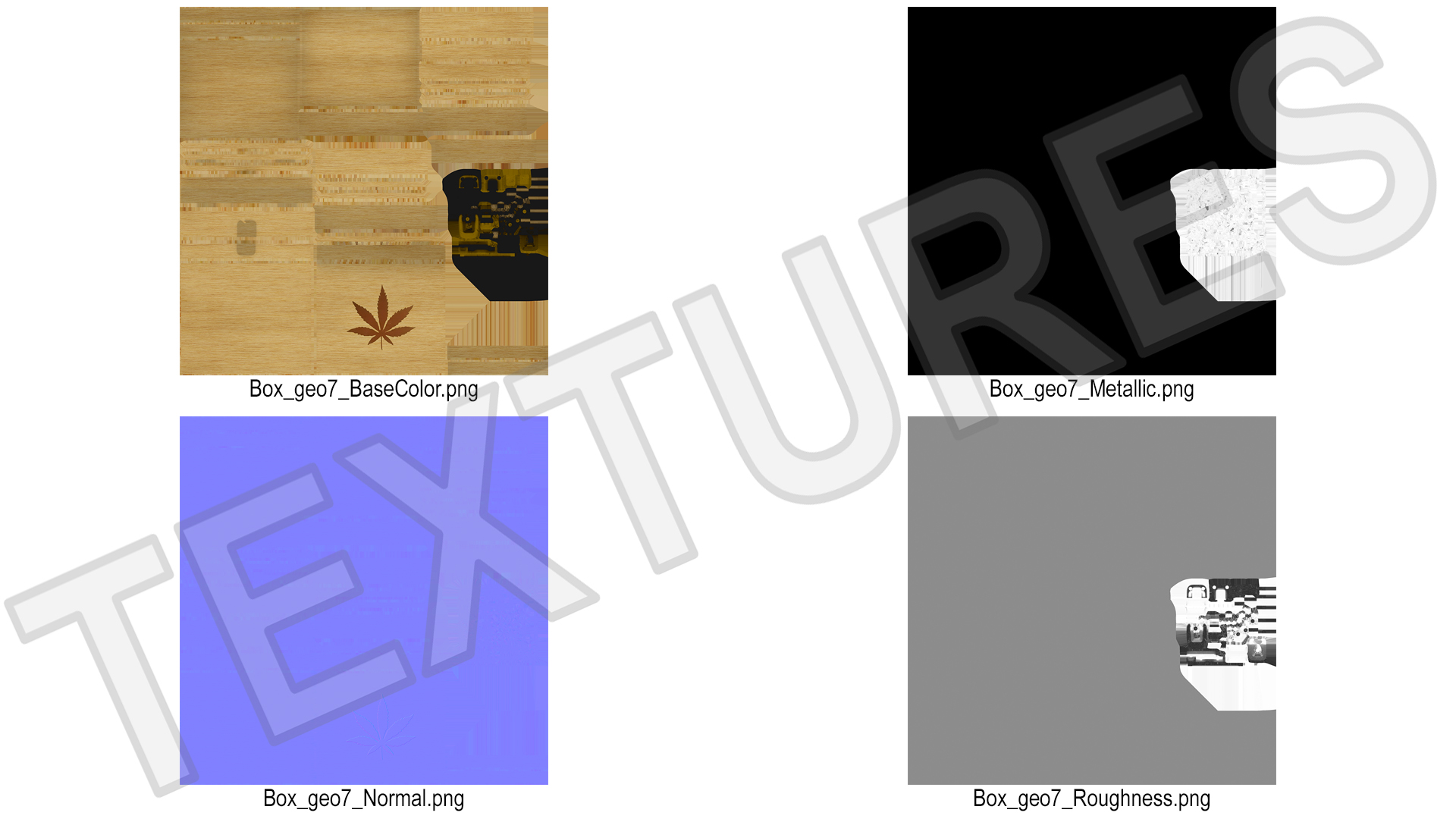 3D model Cannabis Cigars Box Open Empty