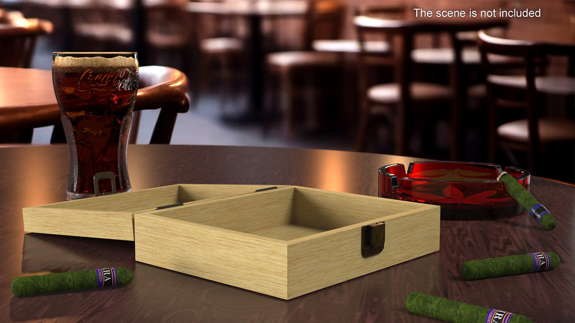 3D model Cannabis Cigars Box Open Empty
