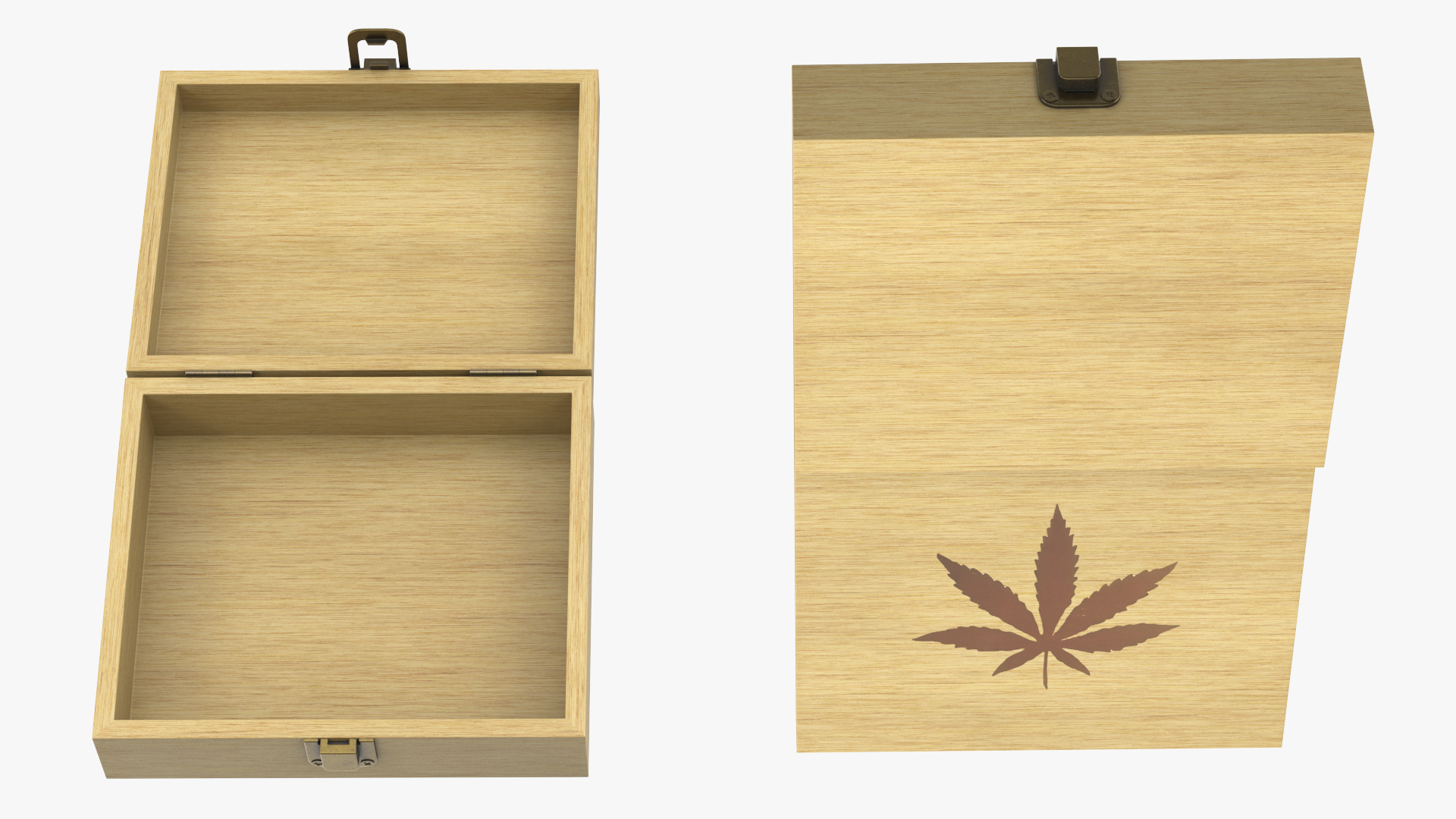 3D model Cannabis Cigars Box Open Empty