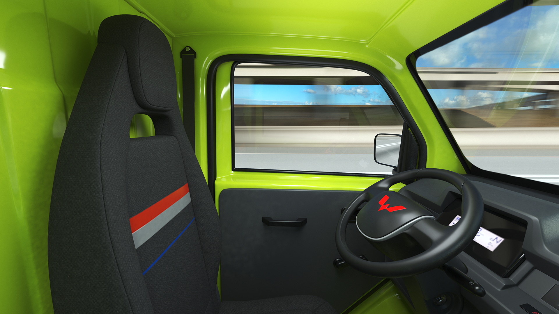 3D Wuling E10 Mini Truck Green Color model