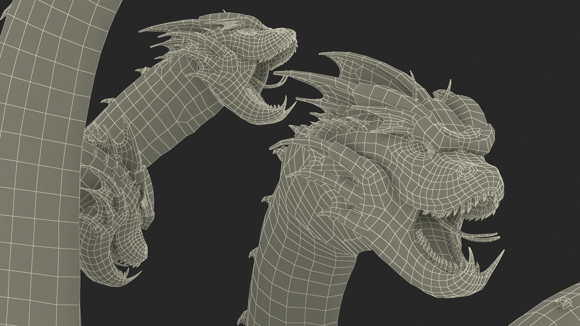 3D Lernaean Hydra Attack Pose