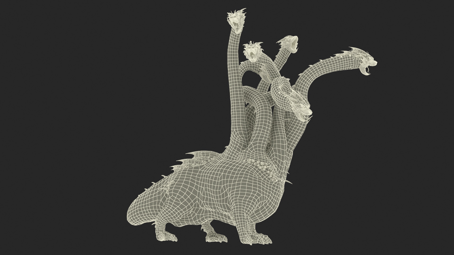 3D Lernaean Hydra Attack Pose