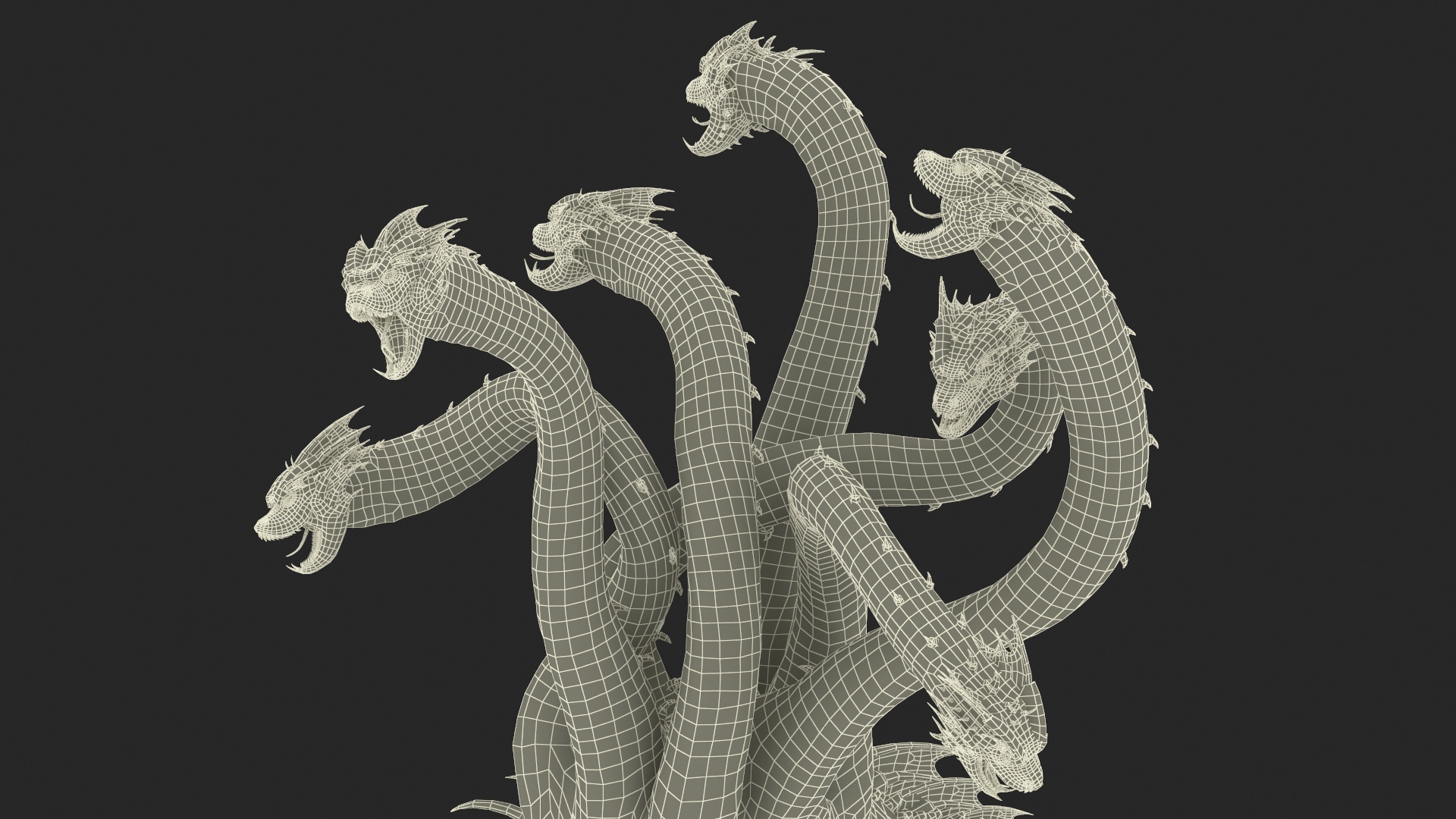 3D Lernaean Hydra Attack Pose