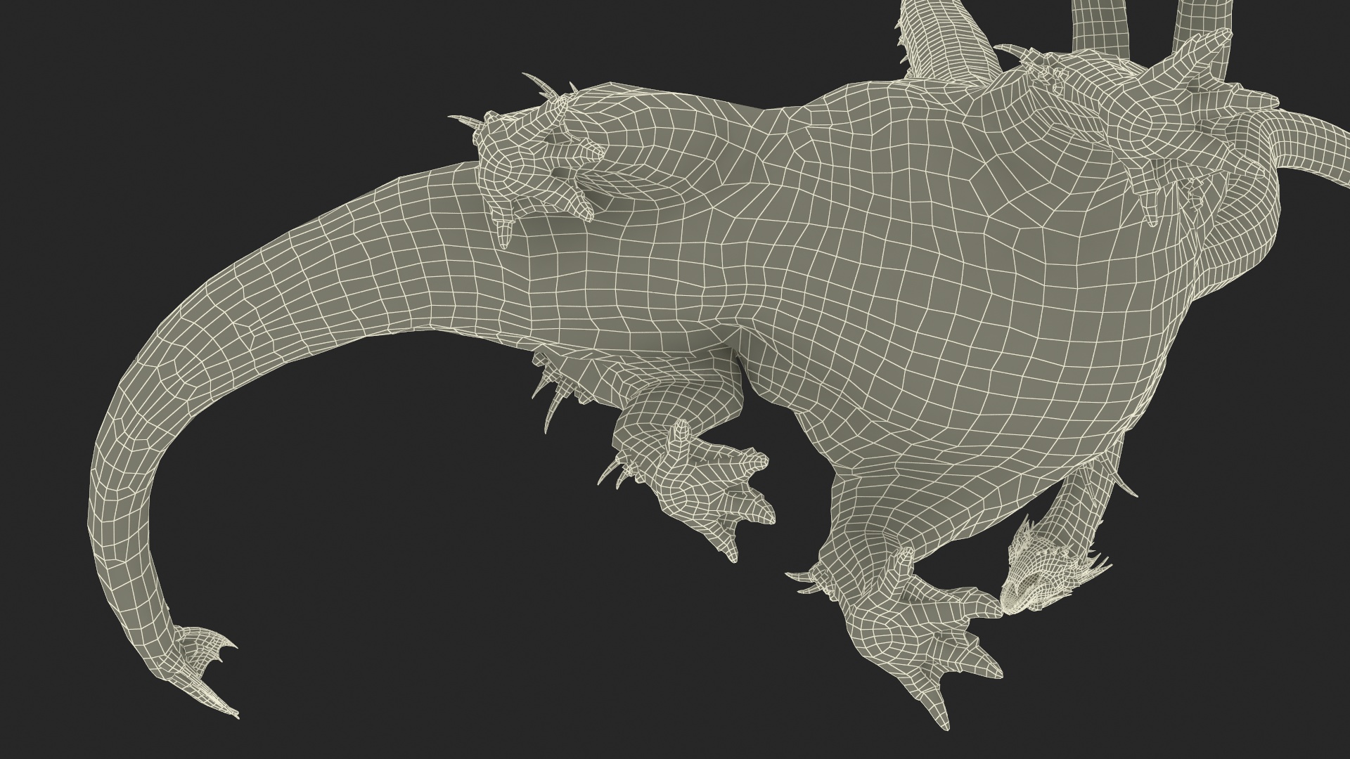 3D Lernaean Hydra Attack Pose